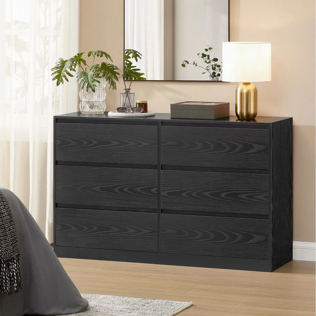 VASAGLE Kommode, modernes Design, geräumige Schubladen — 119,4 x 40 x 75 cm