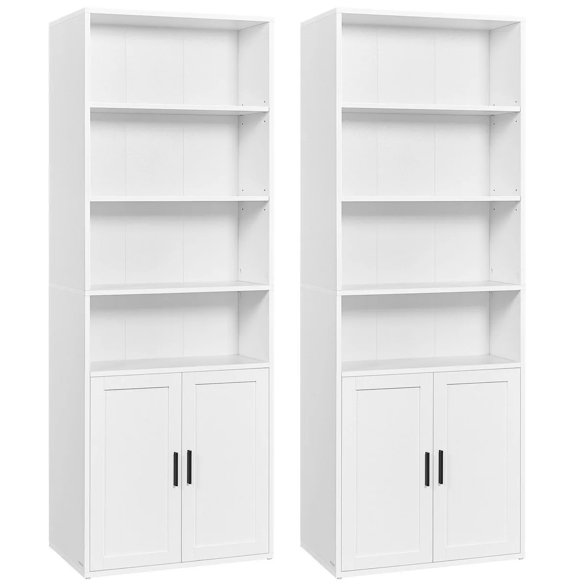 VASAGLE Bücherregal Standregal mit Tür, 6-stöckig, modernes Design 2