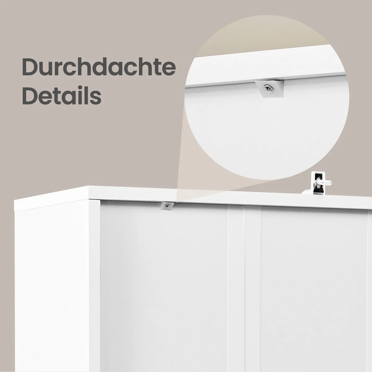 VASAGLE Bücherregal Standregal mit Tür, 6-stöckig, modernes Design 5