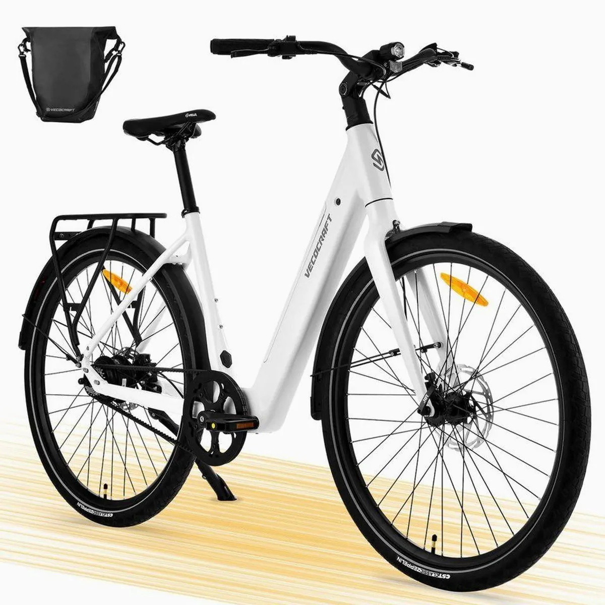 VECOCRAFT LUNA 1.0 E-Bike, 100 km Reichweite, Gates Riemenantrieb, 50 Nm Heckmotor