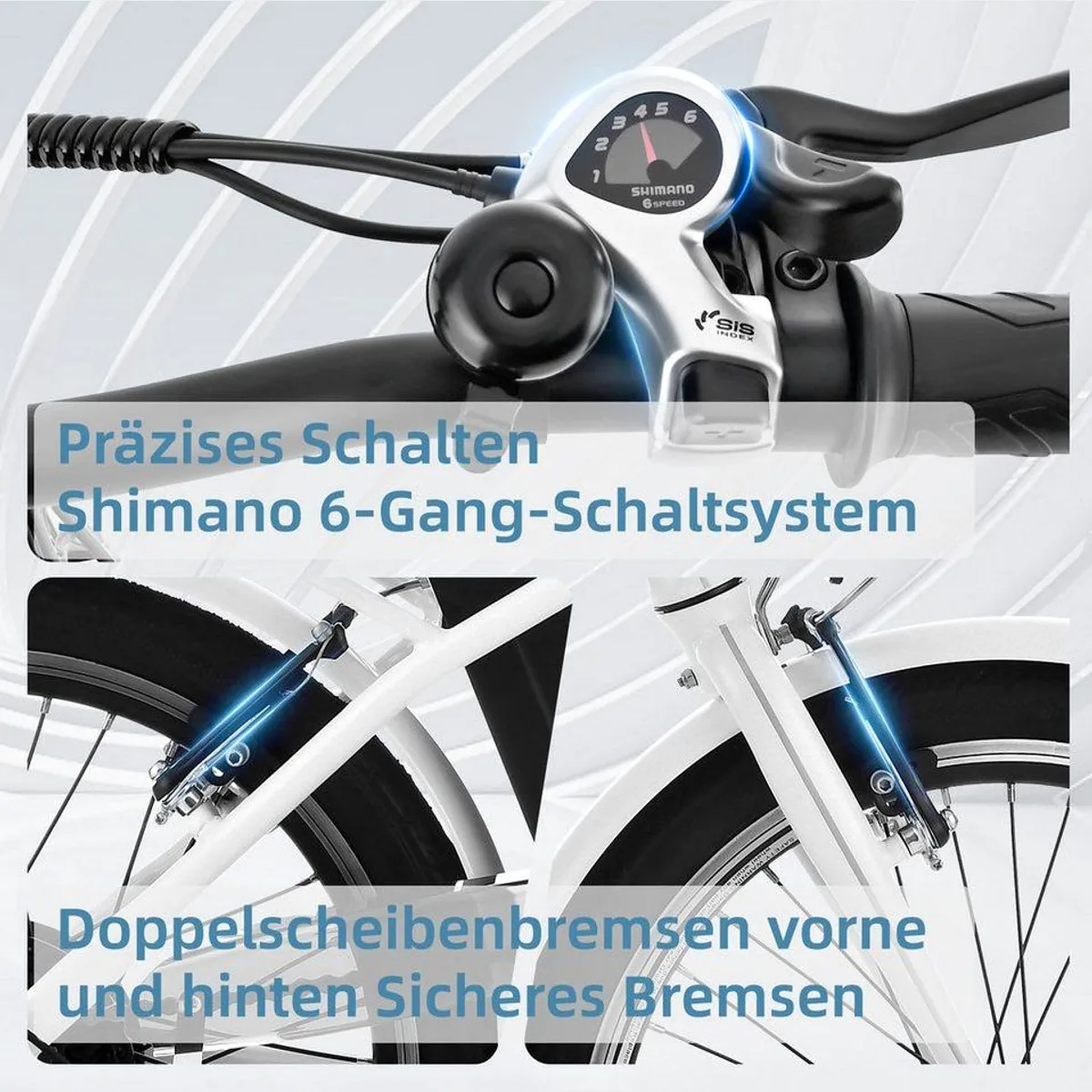 VECOCRAFT NEMESIS E-Bike Faltrad 20 Zoll, leistungsstarker Heckmotor, klappbar & platzsparend 4