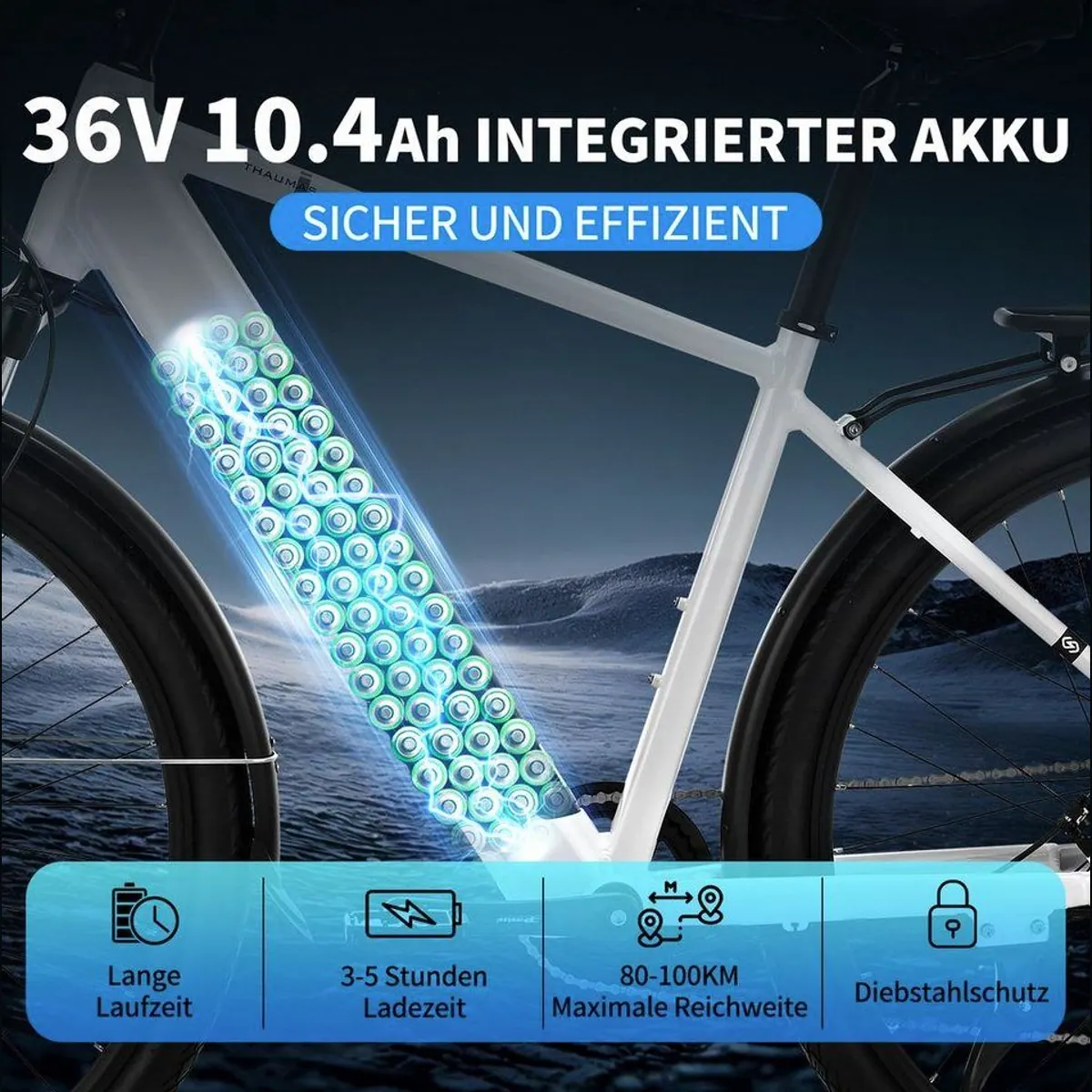 VECOCRAFT E-Bike Trekkingrad, kraftvoller Antrieb, große Akkureichweite, leicht und wendig 2