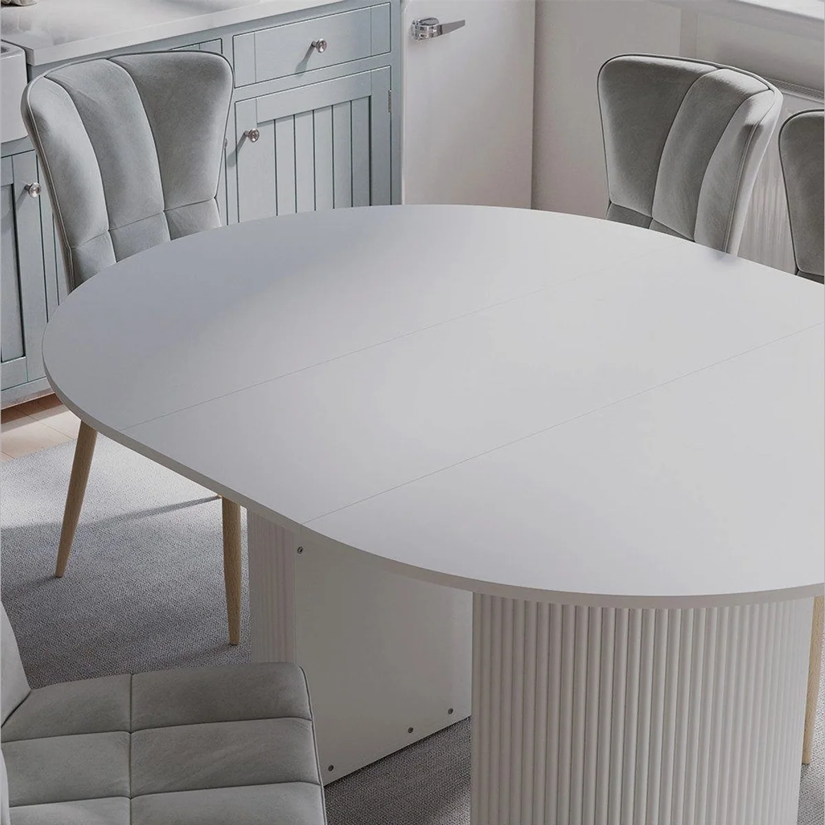 Vicco Esstisch Calero, ausziehbar, 120-200 x 60 cm, elegante Rillenstruktur 4