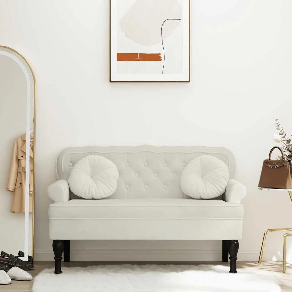 vidaXL Sitzbank mit Rückenlehne, elegantes Design und bequeme Polsterung 2