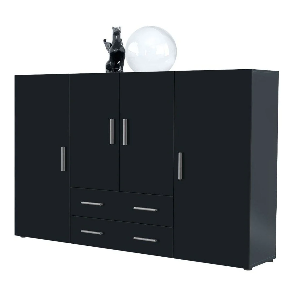 Vladon Highboard Nora, elegantes Design, großzügiger Stauraum, verstellbare Fächer