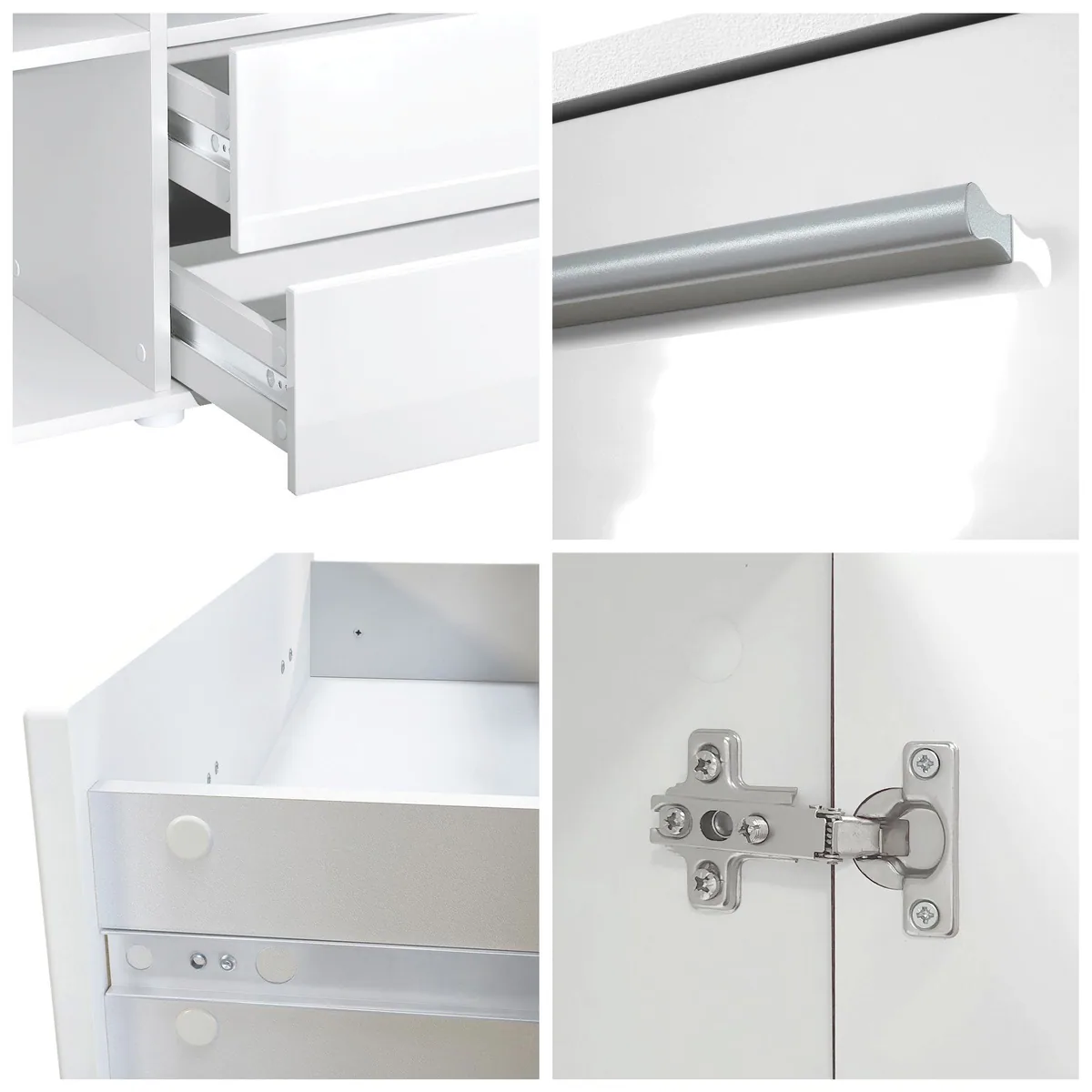 Vladon Highboard Nora, elegantes Design, großzügiger Stauraum, verstellbare Fächer 5
