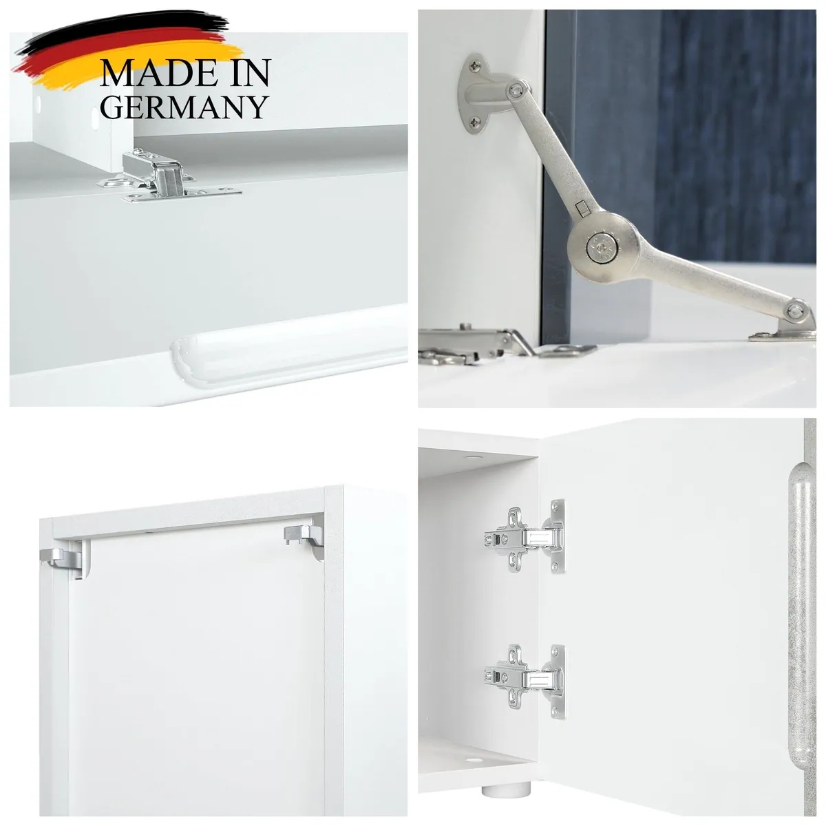 Vladon Moja Wohnwand, elegantes Design, cleverer Stauraum, sanfte Soft-Close Scharniere 4