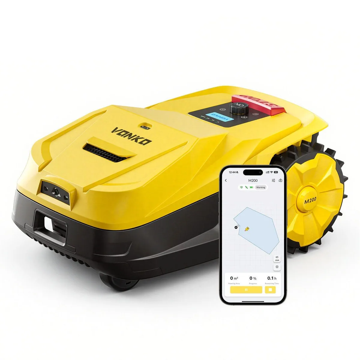 VONKO M200 Rasenmähroboter, RTK+AI Vision, 1500 m², 45% Steigung, App-Steuerung