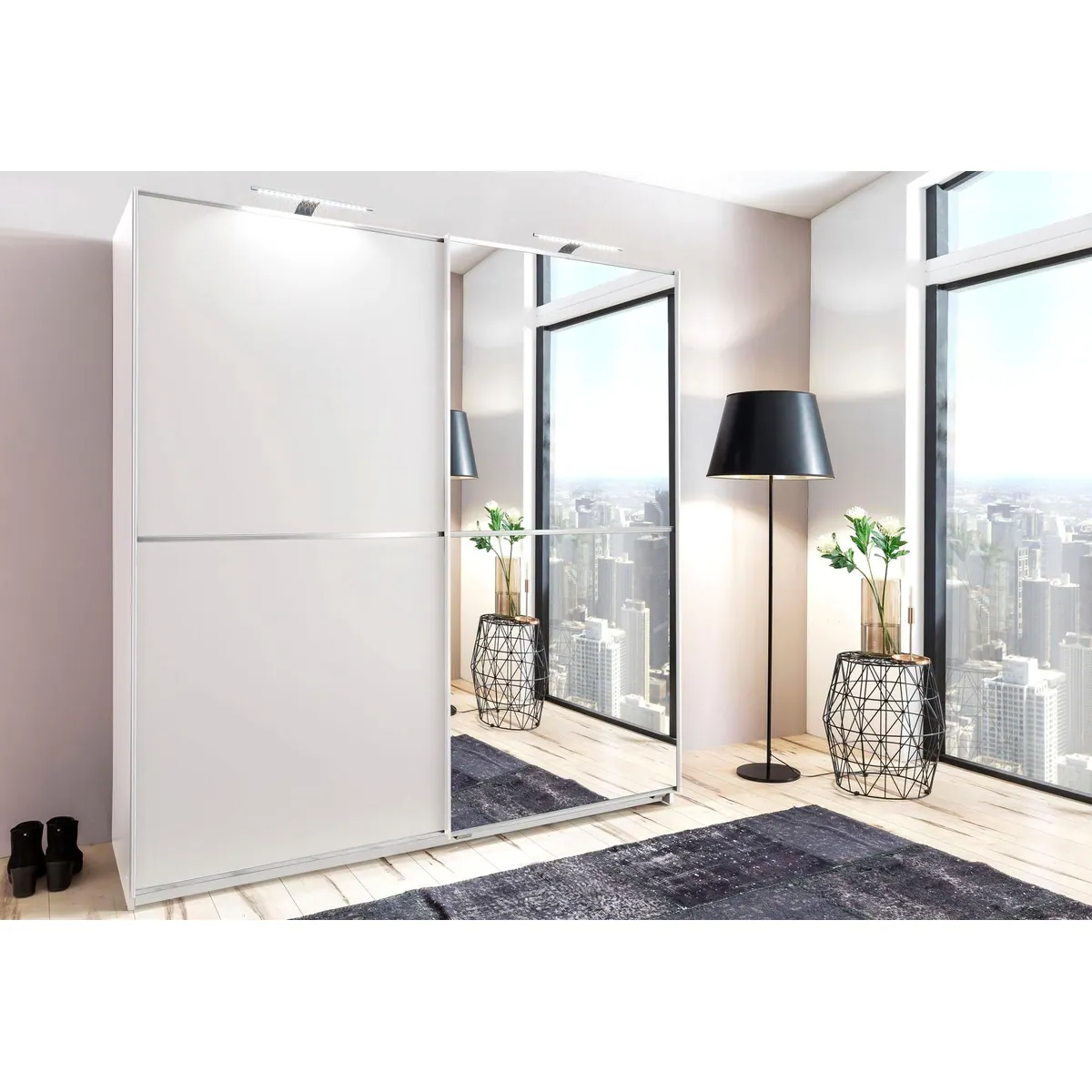 Wimex Schwebetürenschrank Baden, elegantes Design, geräumig, praktische Spiegel 2