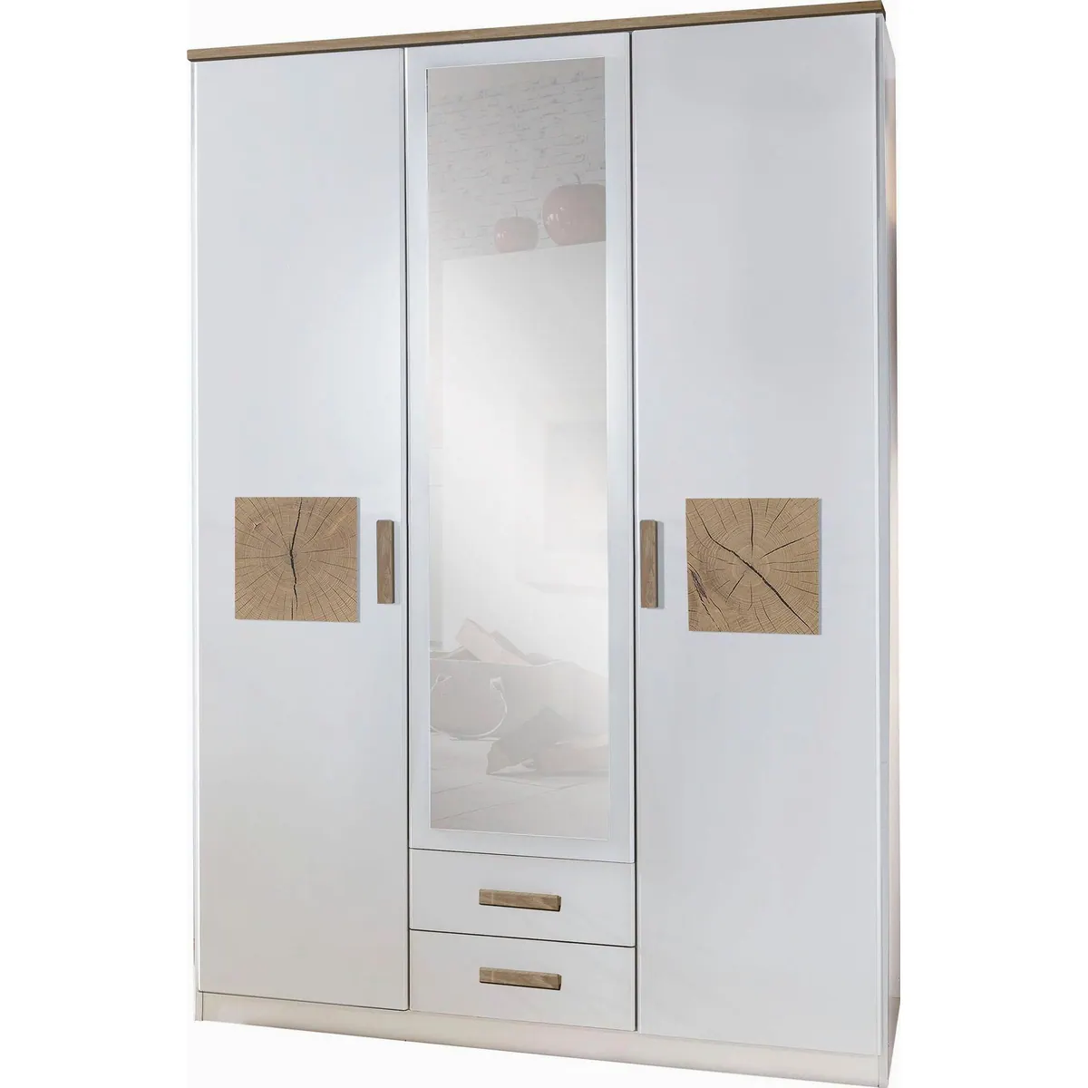 Wimex Kleiderschrank Kärnten, elegantes Design, mit Spiegel, viel Stauraum — 135cm oder 150cm erhältlich