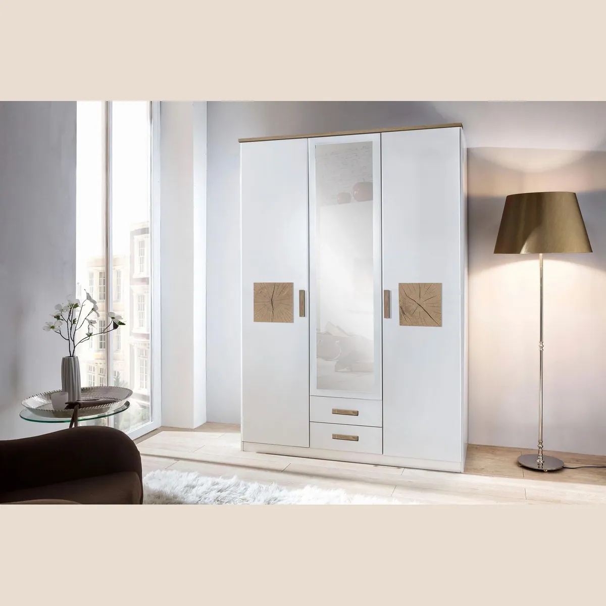 Wimex Kleiderschrank Kärnten, elegantes Design, mit Spiegel, viel Stauraum — 135cm oder 150cm erhältlich 2