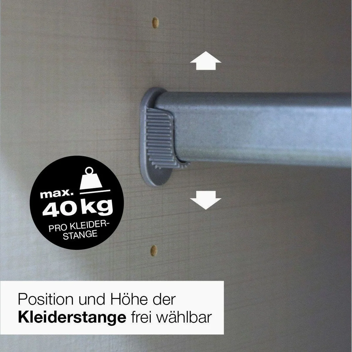 Wimex Kleiderschrank Kärnten, elegantes Design, mit Spiegel, viel Stauraum — 135cm oder 150cm erhältlich 3