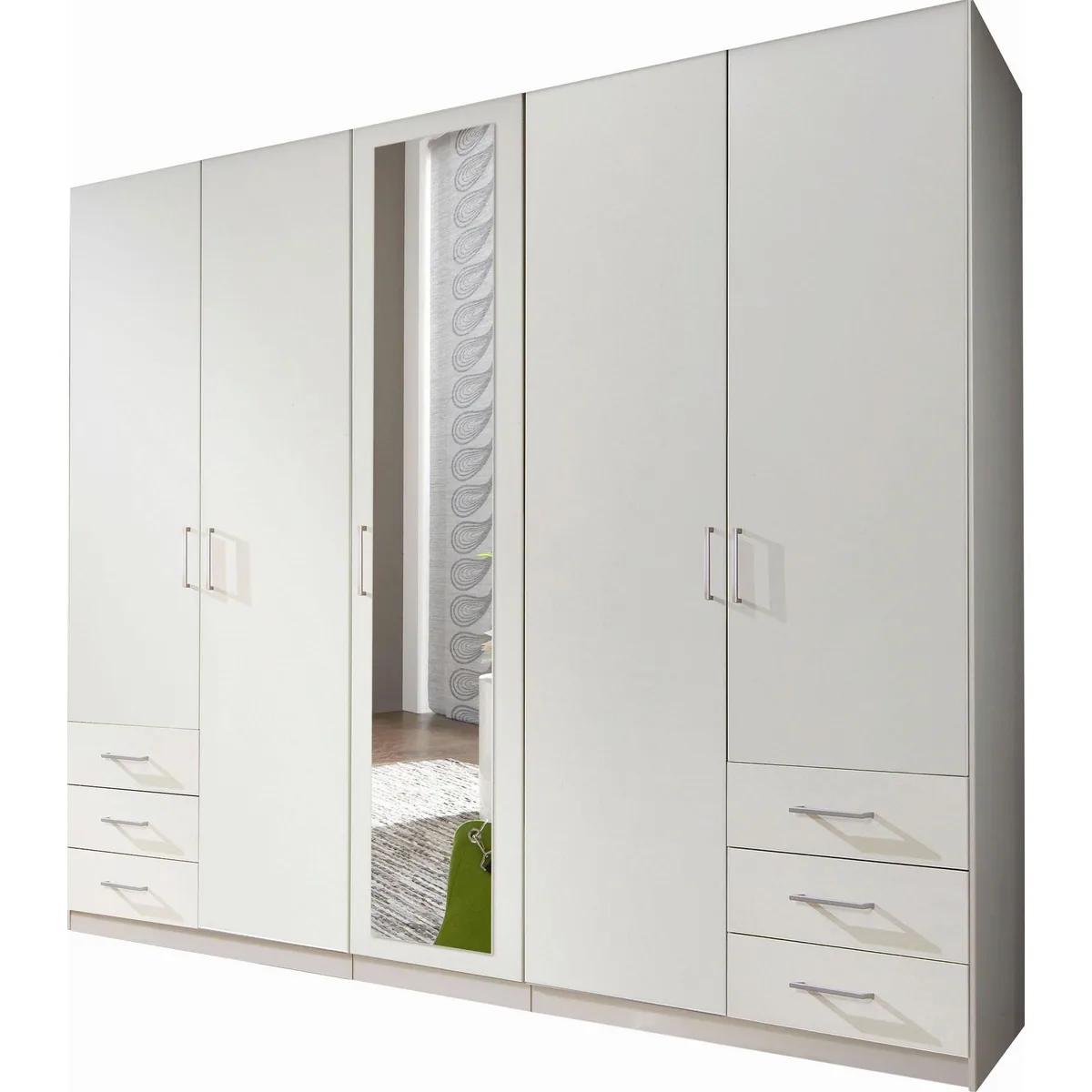 Wimex Kleiderschrank Fügen, geräumig, mit Spiegel, vielseitige Farben