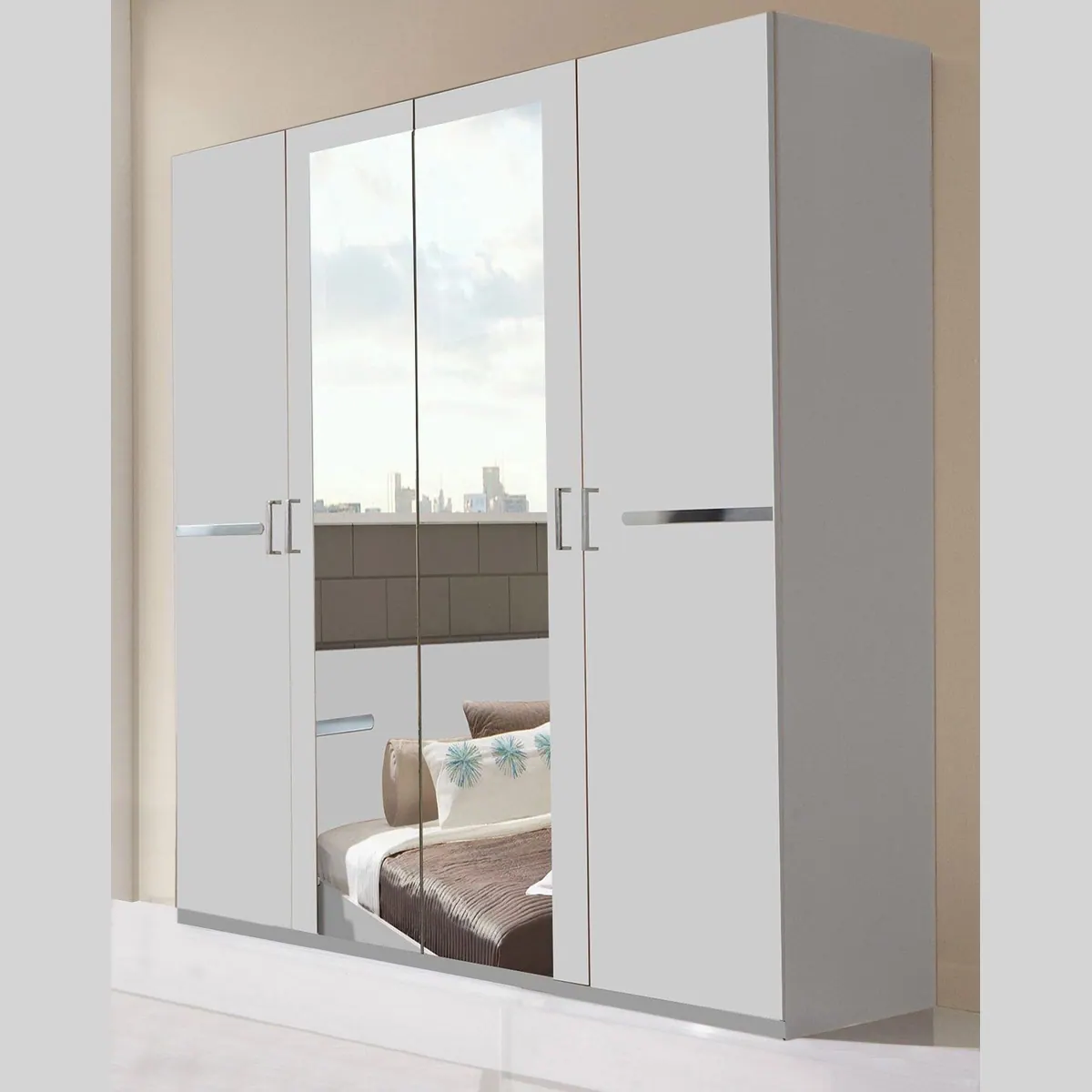 Wimex Kleiderschrank Anna, moderner Stil, Spiegelauflagen, viel Stauraum 2