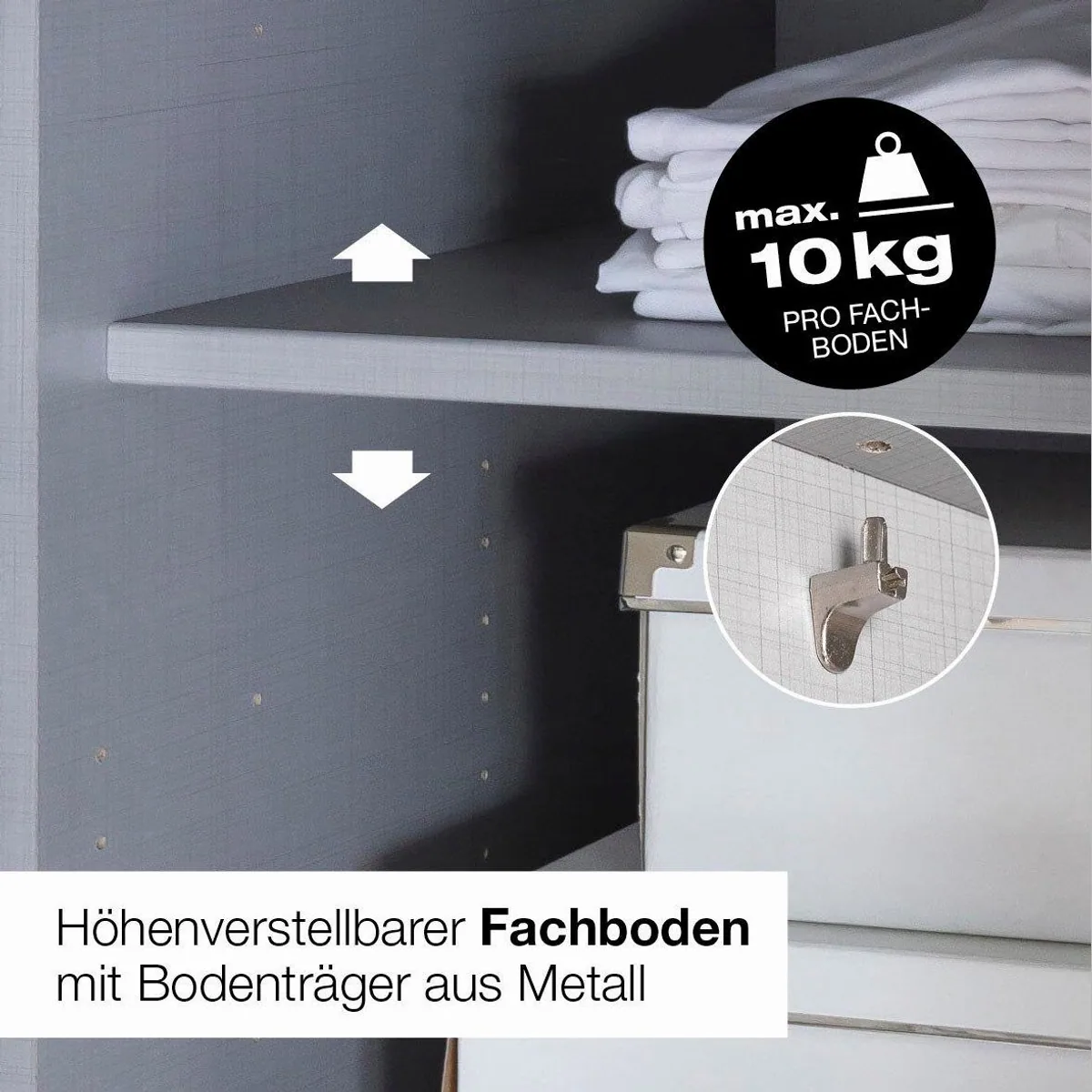 Wimex Kleiderschrank Anna, moderner Stil, Spiegelauflagen, viel Stauraum 3