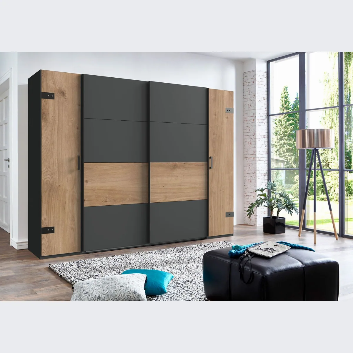 Wimex Kleiderschrank Stockholm, rustikale Optik, viel Stauraum — 270x65x210cm 2