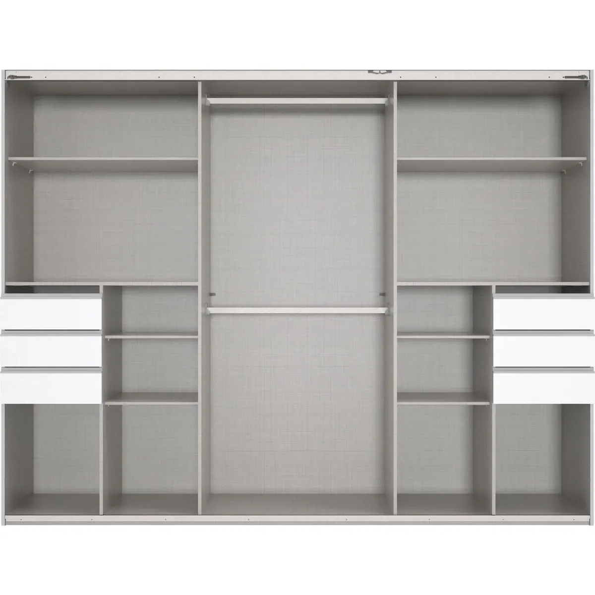 Wimex Schwebetürenschrank Saigon, moderne Glaselemente, 3 Türen, 270 cm breit 3
