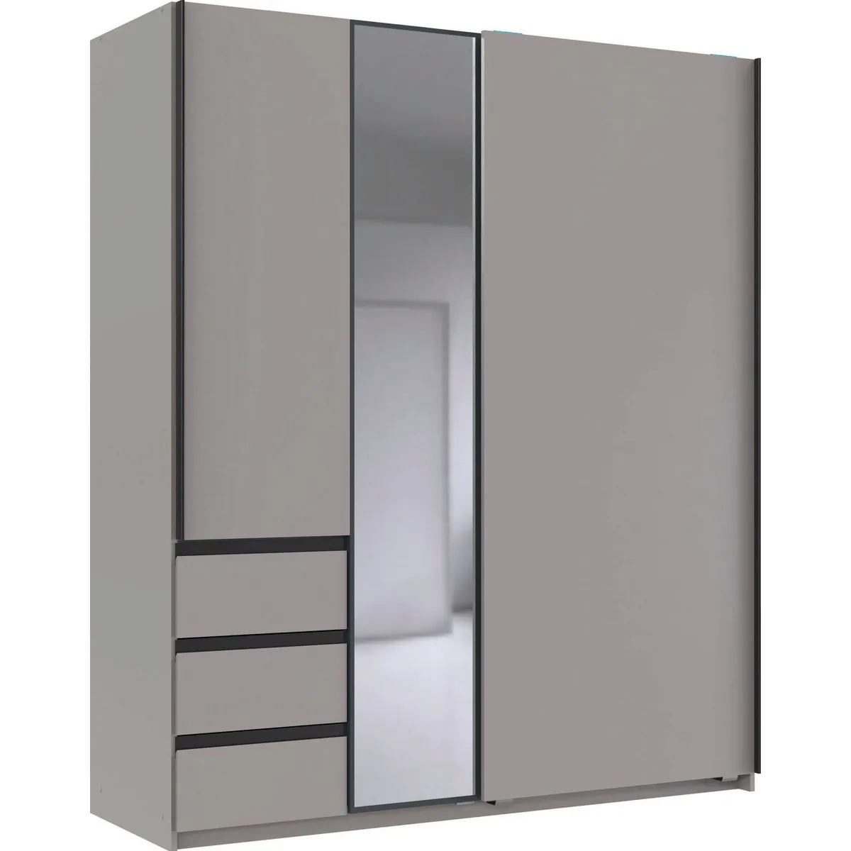 Wimex Schwebetürenschrank Stade, B: 168 cm, mit Spiegel und praktischen Schubladen