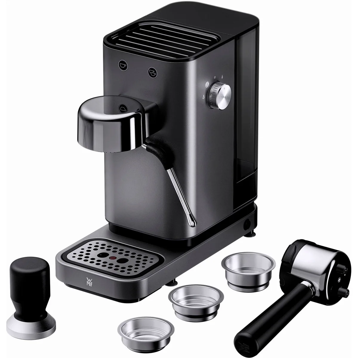 WMF Lumero Espressomaschine Stone Grey, kompakt, 15 bar, LED-Beleuchtung 4