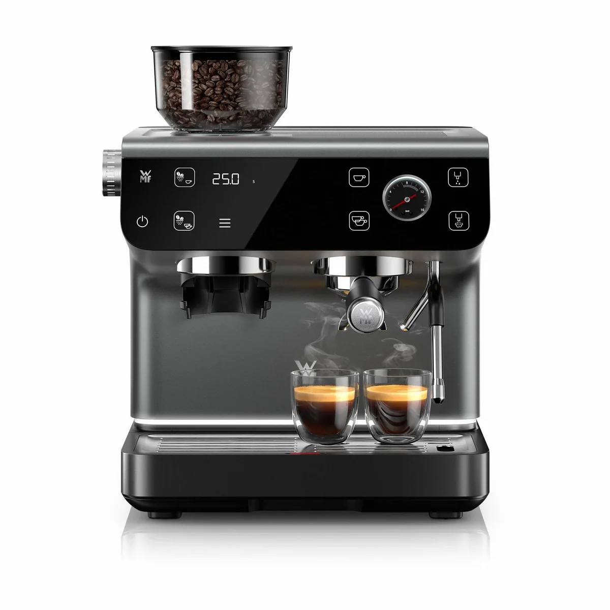 WMF Espresso Pro Siebträgermaschine, 60 Mahlgrade, Doppel-Thermoblock Technologie 2
