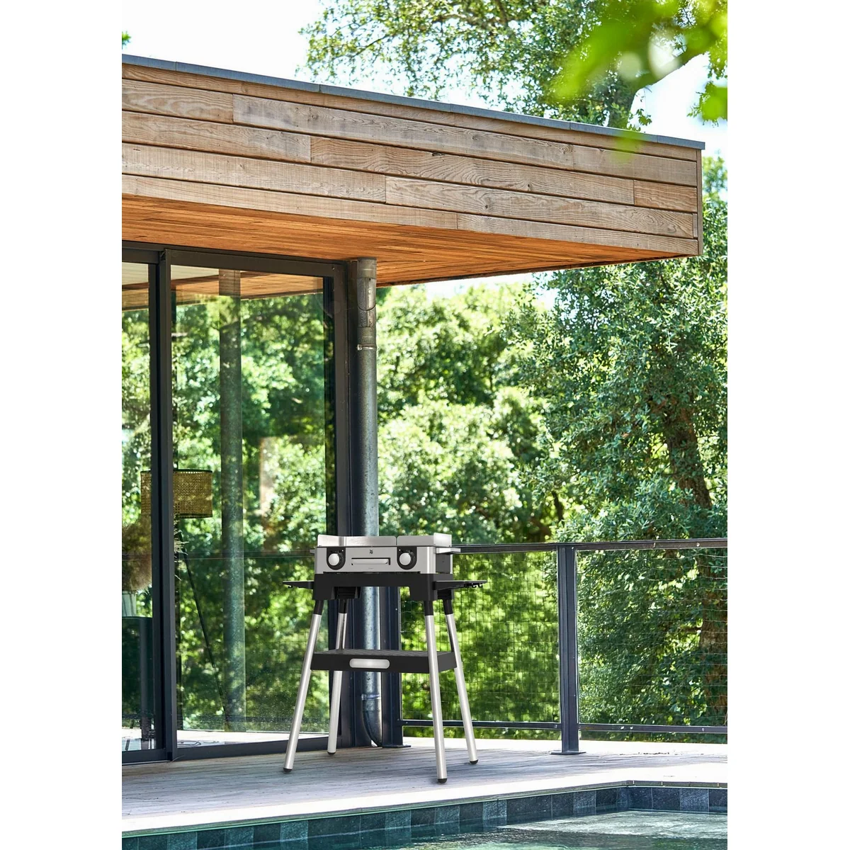 WMF Lono Master Standgrill, 2400 W, antihaftbeschichtete Aluminium-Gussplatten, Outdoor geeignet 3