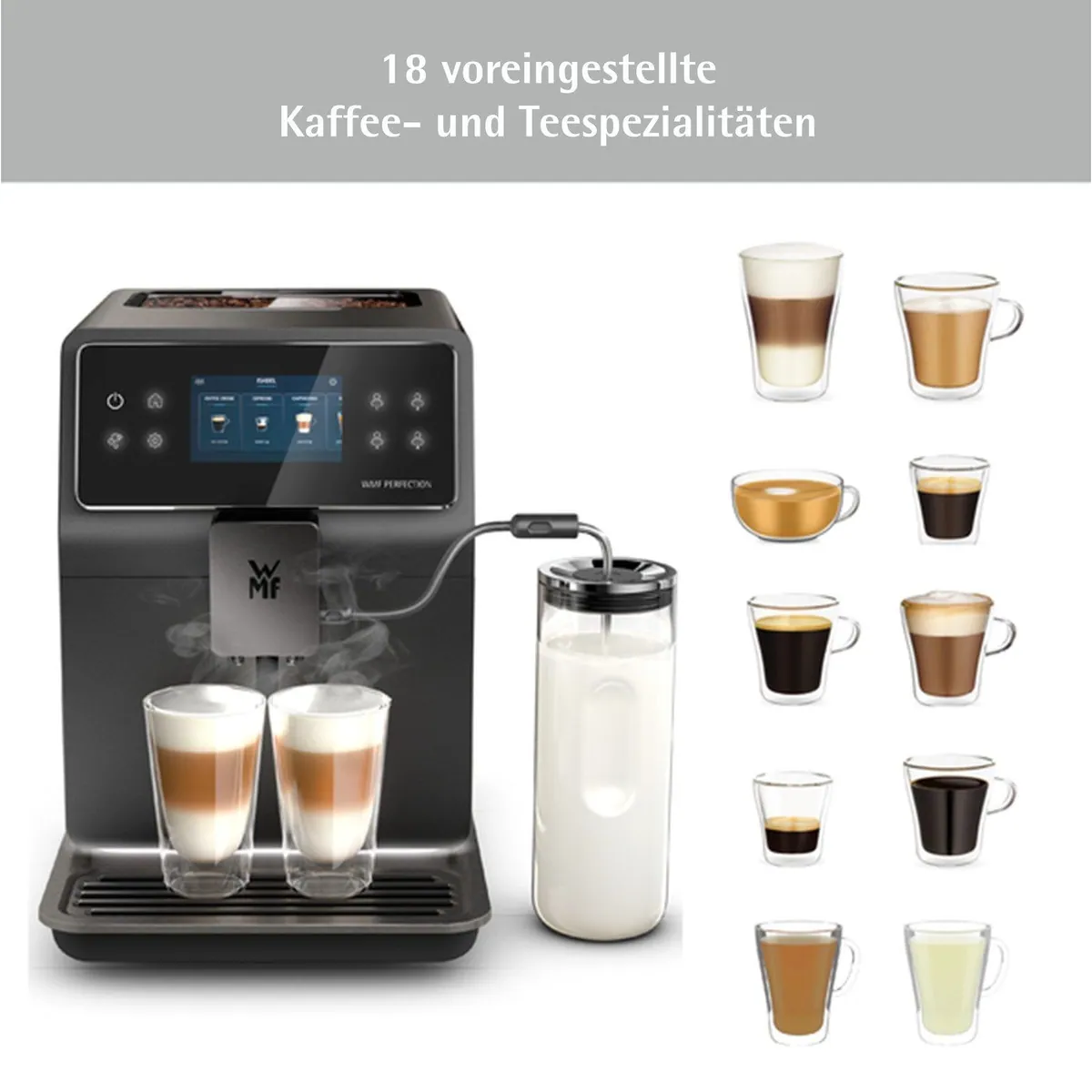 WMF Perfection 890L CP855815, intuitive Bedienung, perfekter Milchschaum, selbstreinigend 5