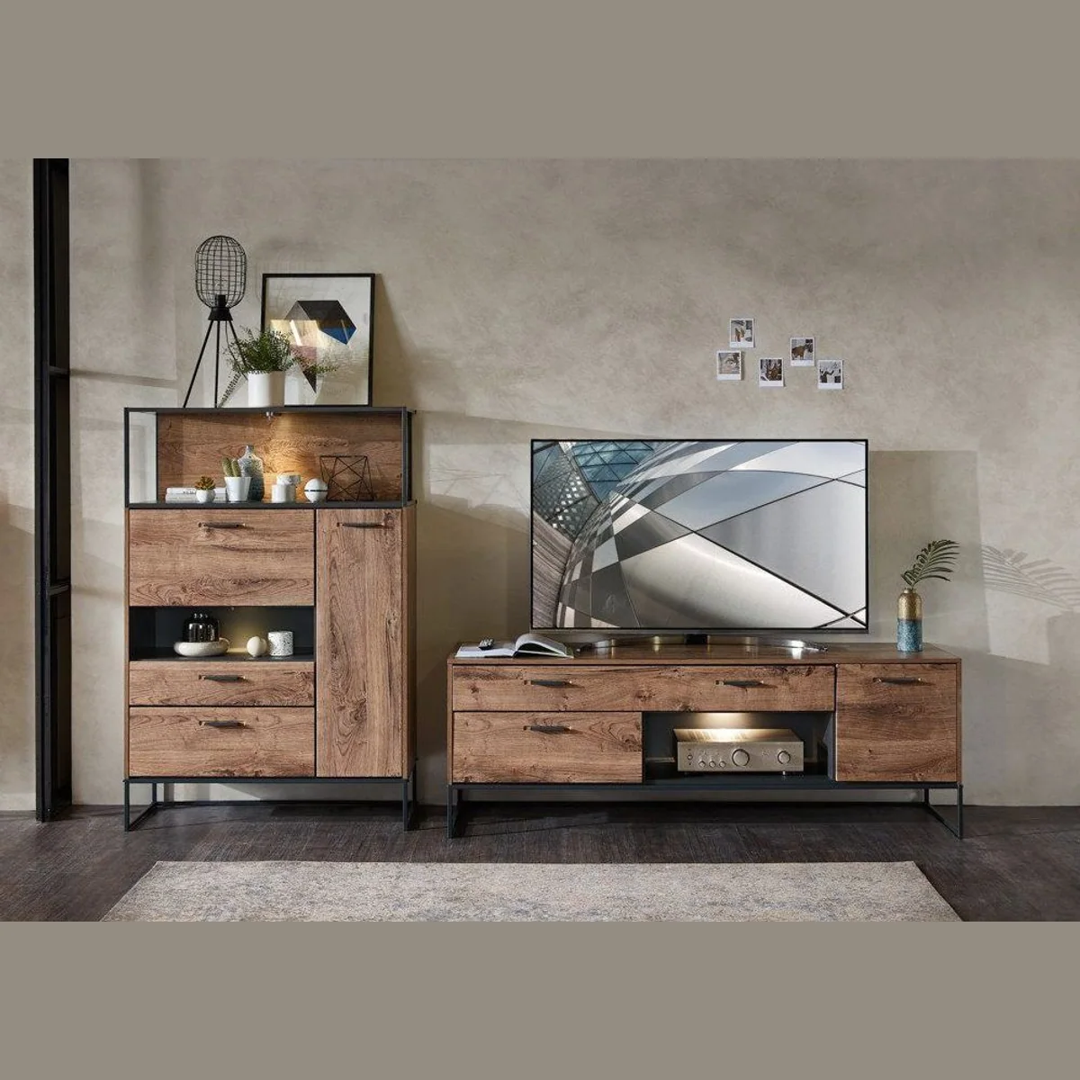 Wohnconcept Manhattan Wohnwand, modernes Design, funktionale Stauraumlösung, langlebige Materialien