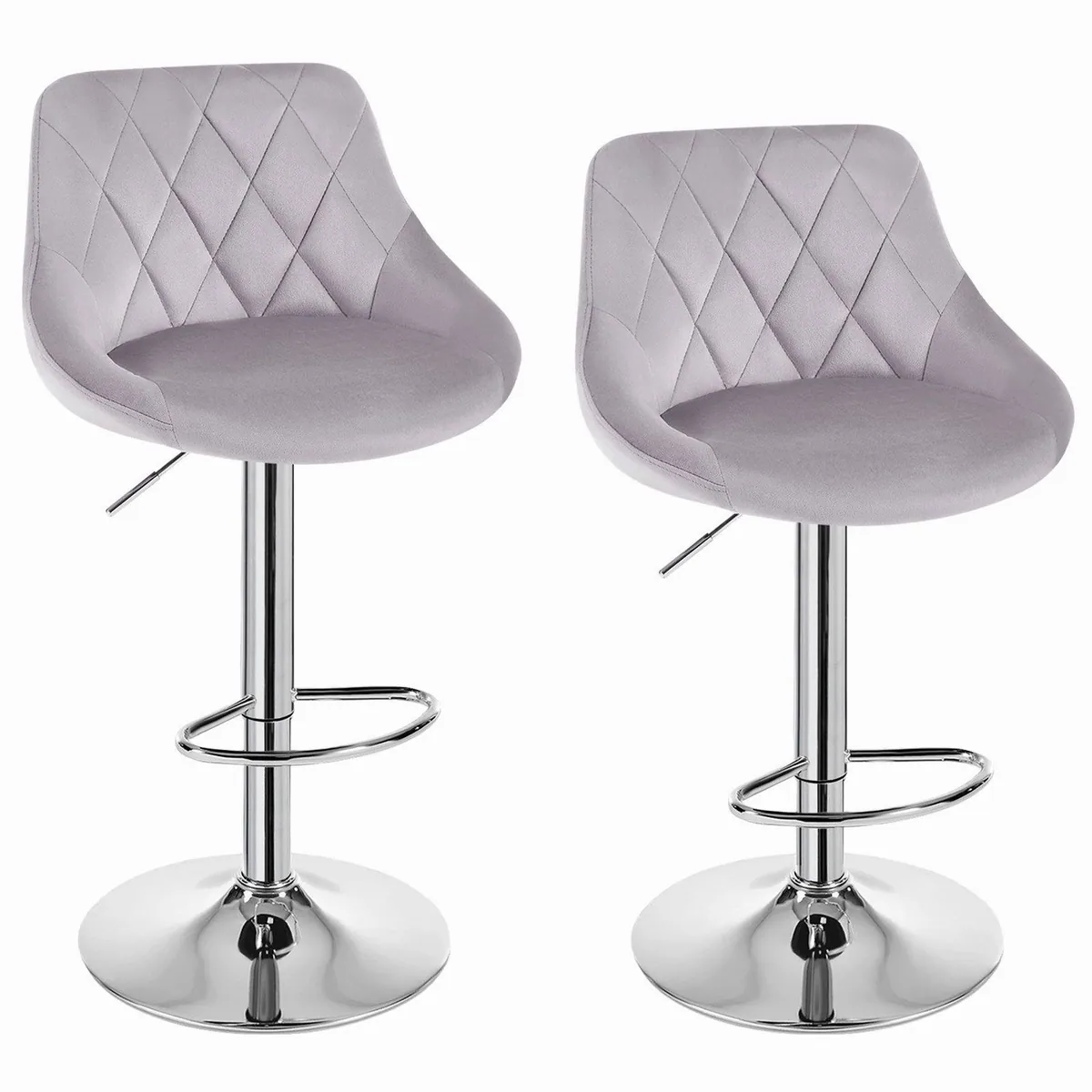 Woltu Barhocker (2 St), gepolsterte Sitzfläche, Höhenverstellbar, Drehbar