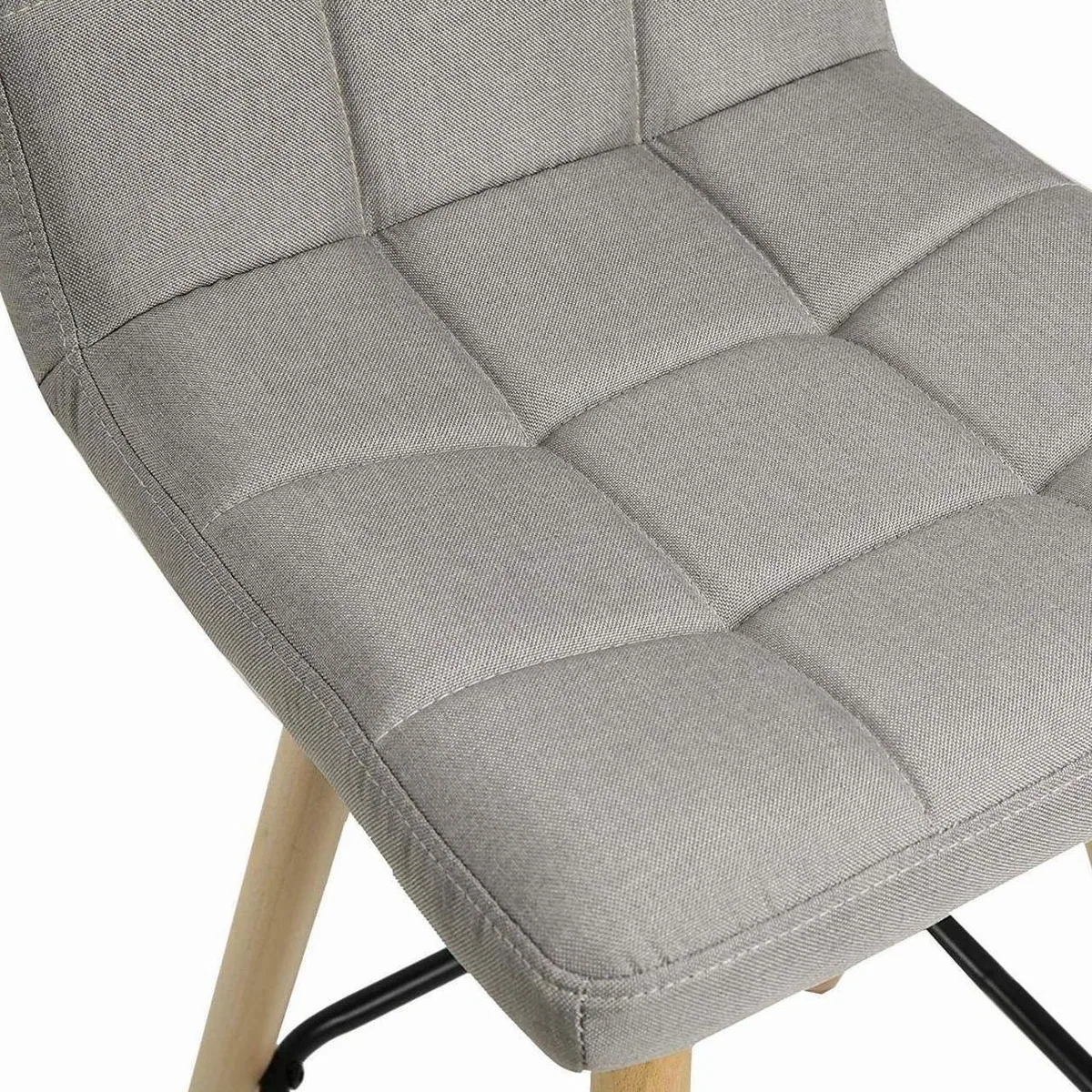 Woltu Barhocker, ergonomisches Design, stabile Massivholzbeine, atmungsaktives Leinen 5
