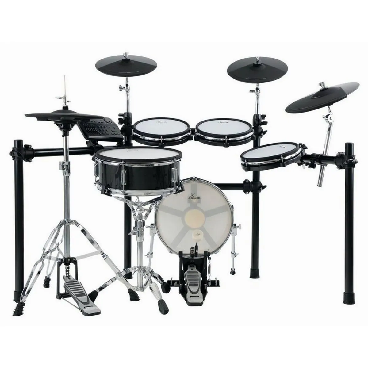 XDrum DD-650 E-Drum Kit, realistisches Spielgefühl, 720 Sounds, inklusive Rack