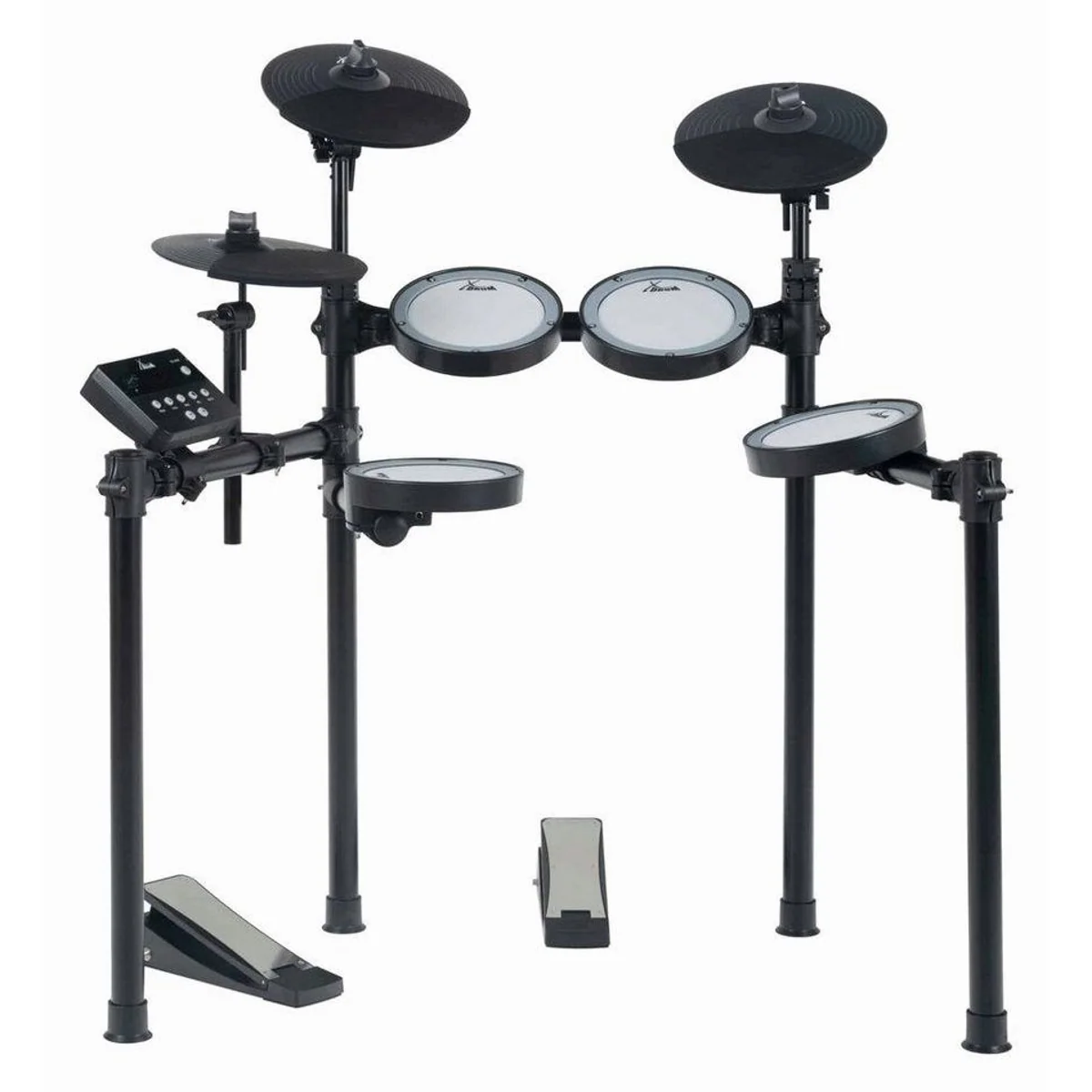 XDrum DD-460C E-Drum Kit, 7 anschlagsdynamische Pads, Mesh Heads, inkl. Hocker & Sticks 3