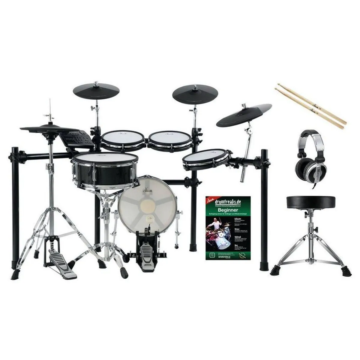 XDrum DD-650 E-Drum Kit, echte HiHat & Holz-Kickpad, 720 Sounds — vielseitig & professionell