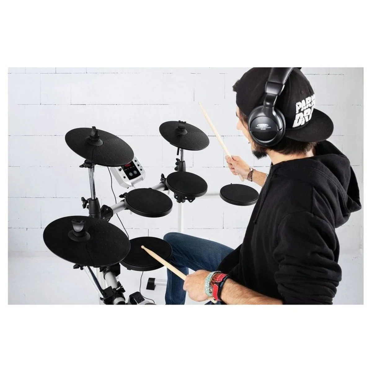 XDrum DD-400 E-Drum Kit, vielseitiges Soundmodul, kompaktes Design, realistisches Spielgefühl 2