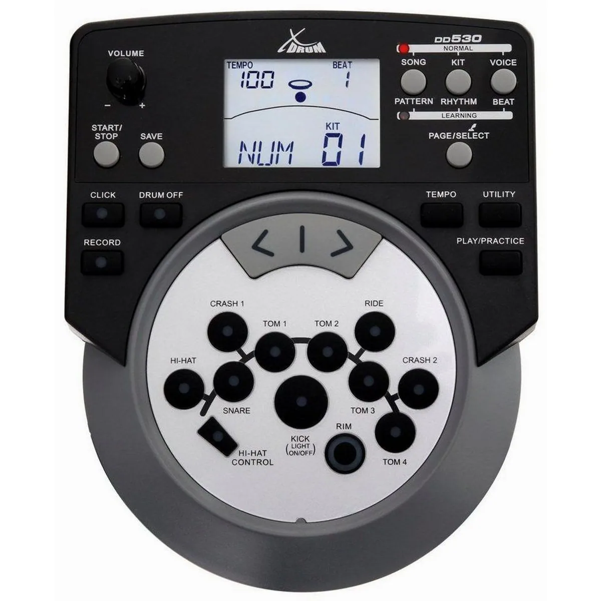 XDrum DD-530 E-Drum, vielseitig, anschlagsdynamisch, mit Lernmodus 3