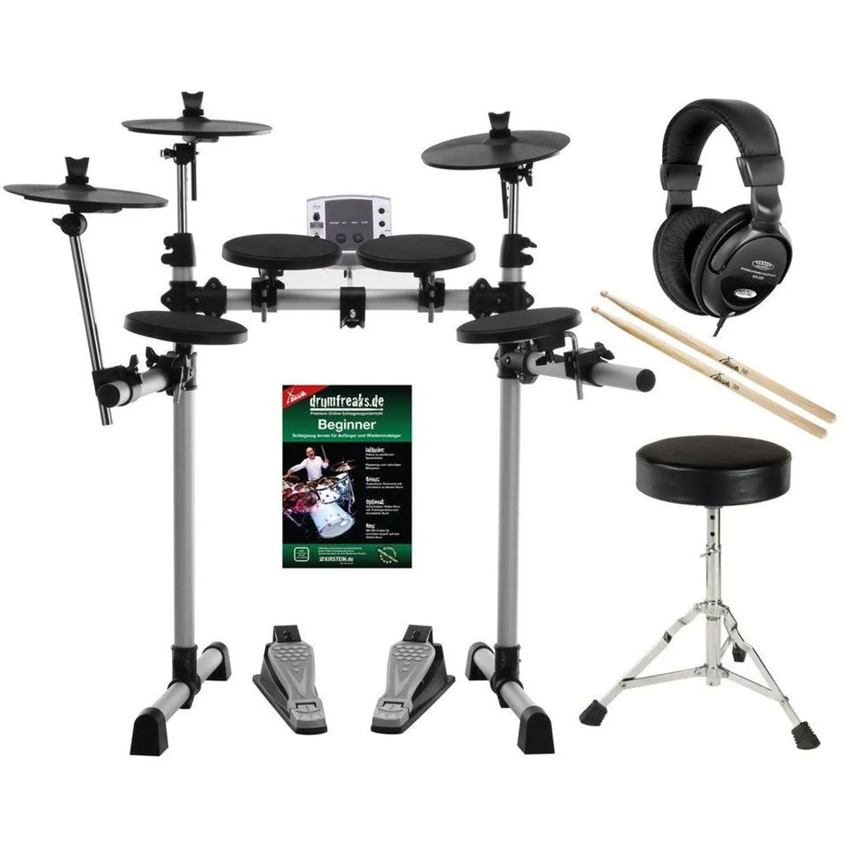 XDrum DD-400 E-Drum-Komplettset, vielseitig & komplett — ideal für Einsteiger
