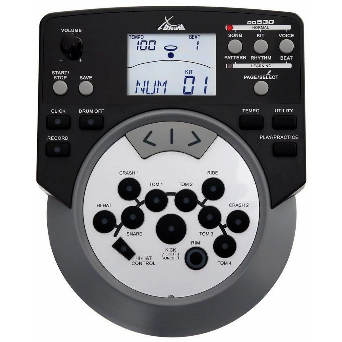 XDrum DD-530 E-Drum, vielseitig einsetzbar, 400 Sounds, Mesh Heads, Lernmodus 4