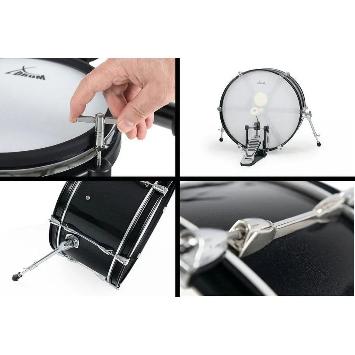 XDrum DD-670 PLUS Mesh E-Drum Kit, 10-teilig, echte Holzkessel, 720 Sounds 3