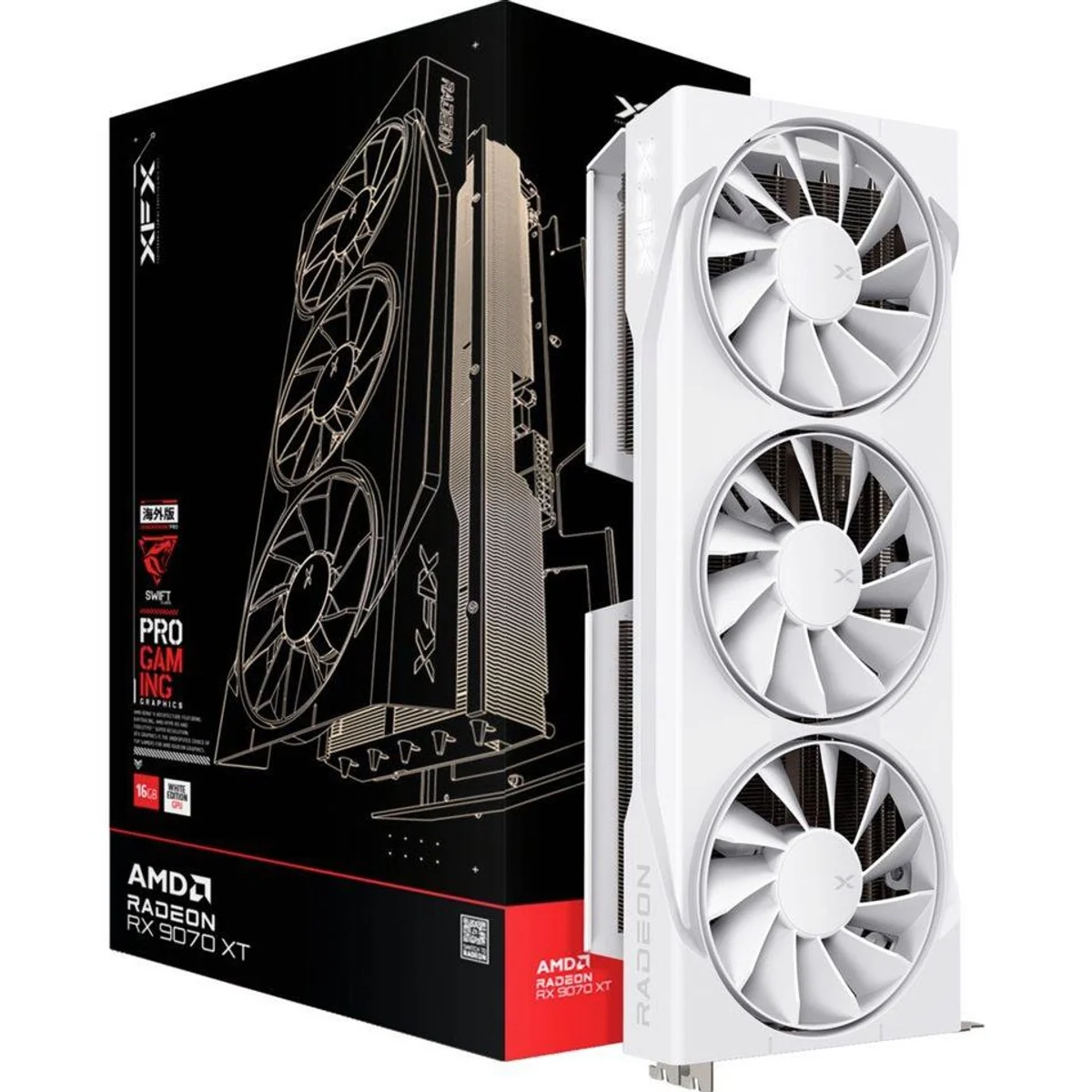 XFX Radeon RX 9070 XT Swift, 16 GB GDDR6, PCIe 5.0, 4K Gaming