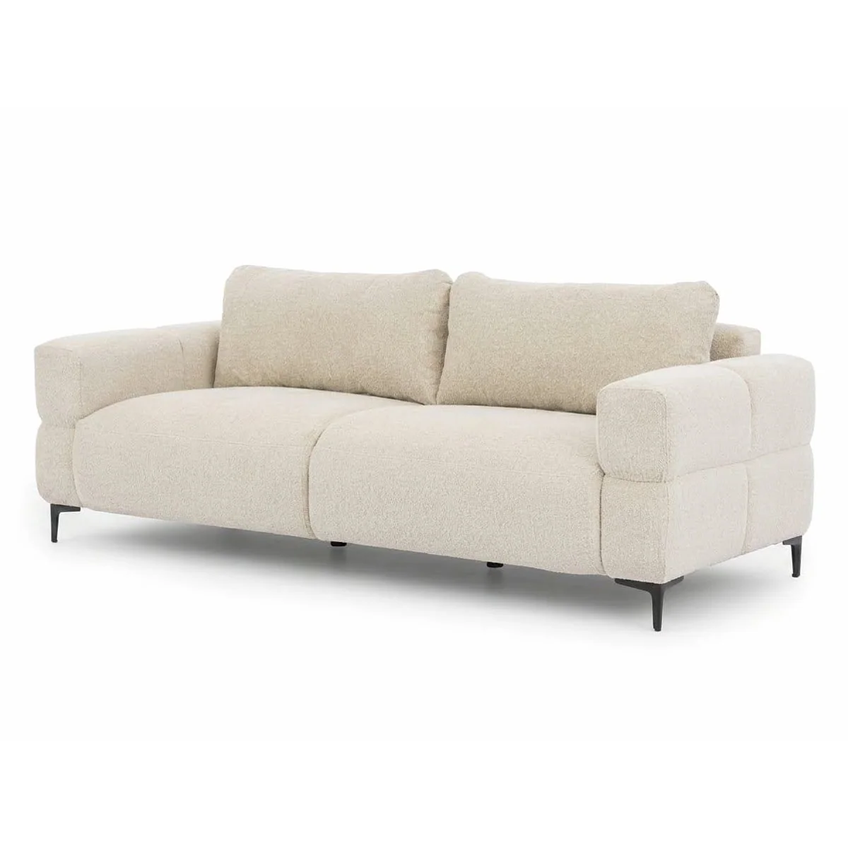 Xlmoebel modernes Wohn-Set, 3-Sitzer, 2-Sitzer und Sessel, beige — elegantes Design, hoher Komfort, einfache Montage 4
