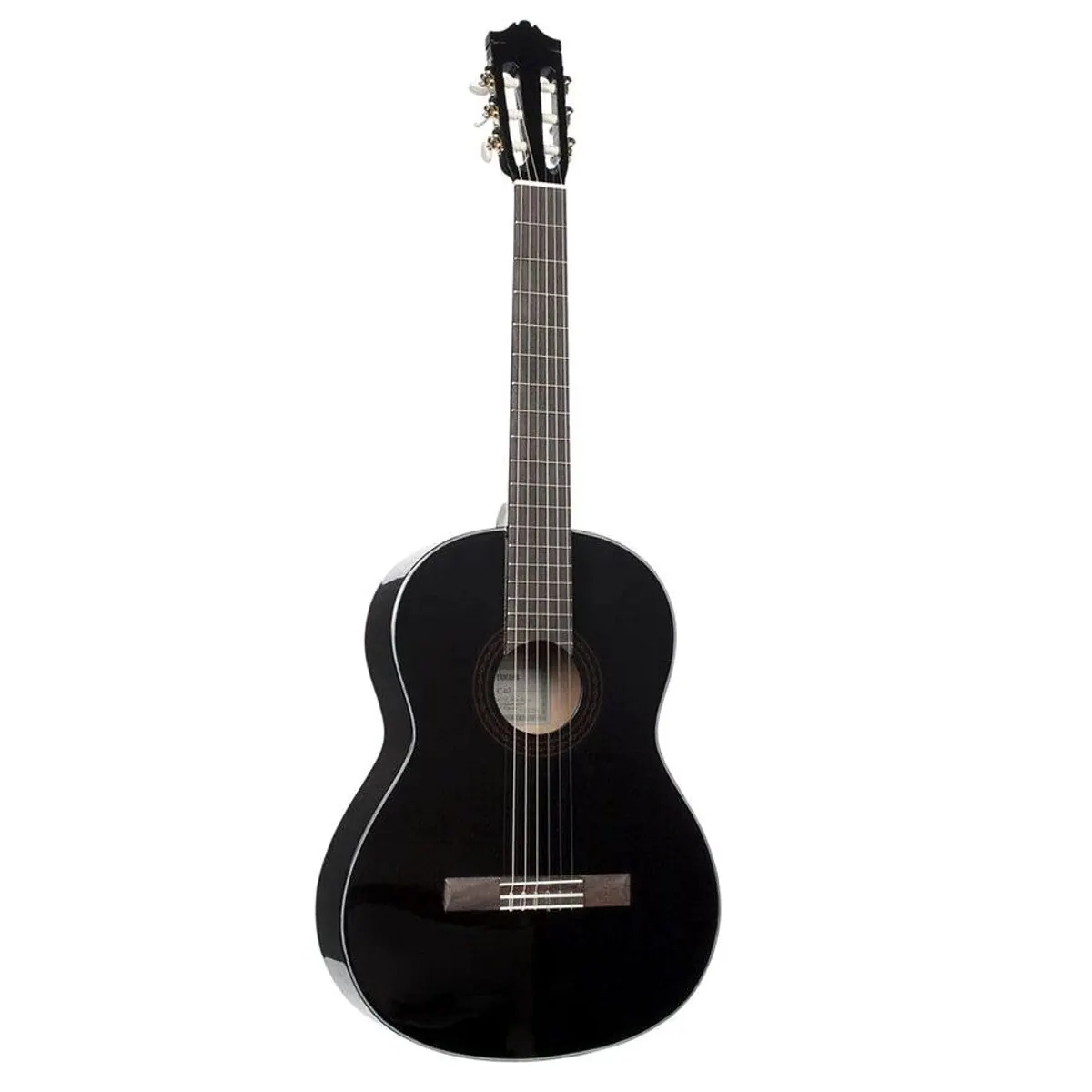 Yamaha C 40 BLK Konzertgitarre, edles Schwarz, hochwertige Materialien, präzise Mechaniken