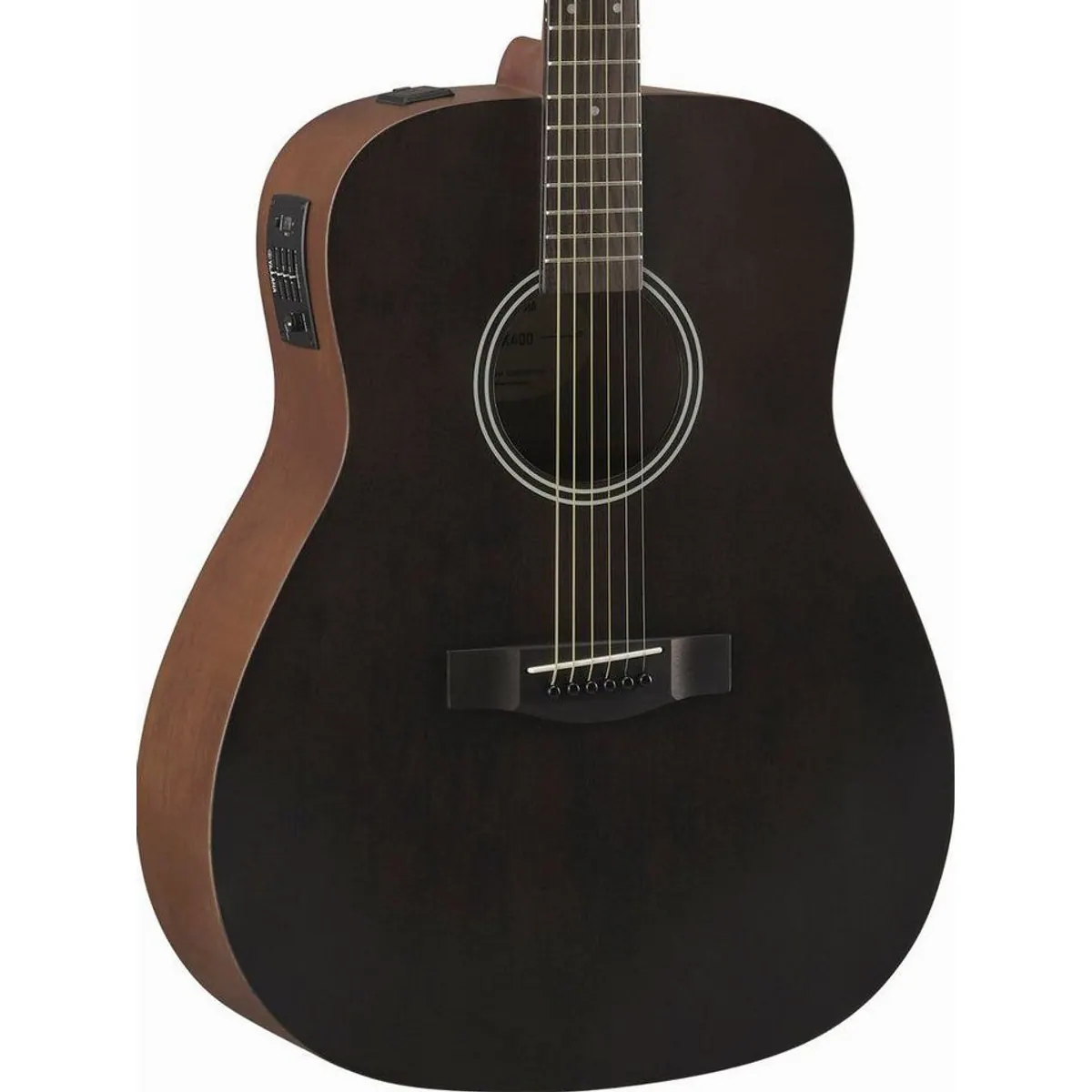 Yamaha FX400 Smoky Black, Dreadnought-Gitarre mit Tonabnehmer, vielseitig einsetzbar 4
