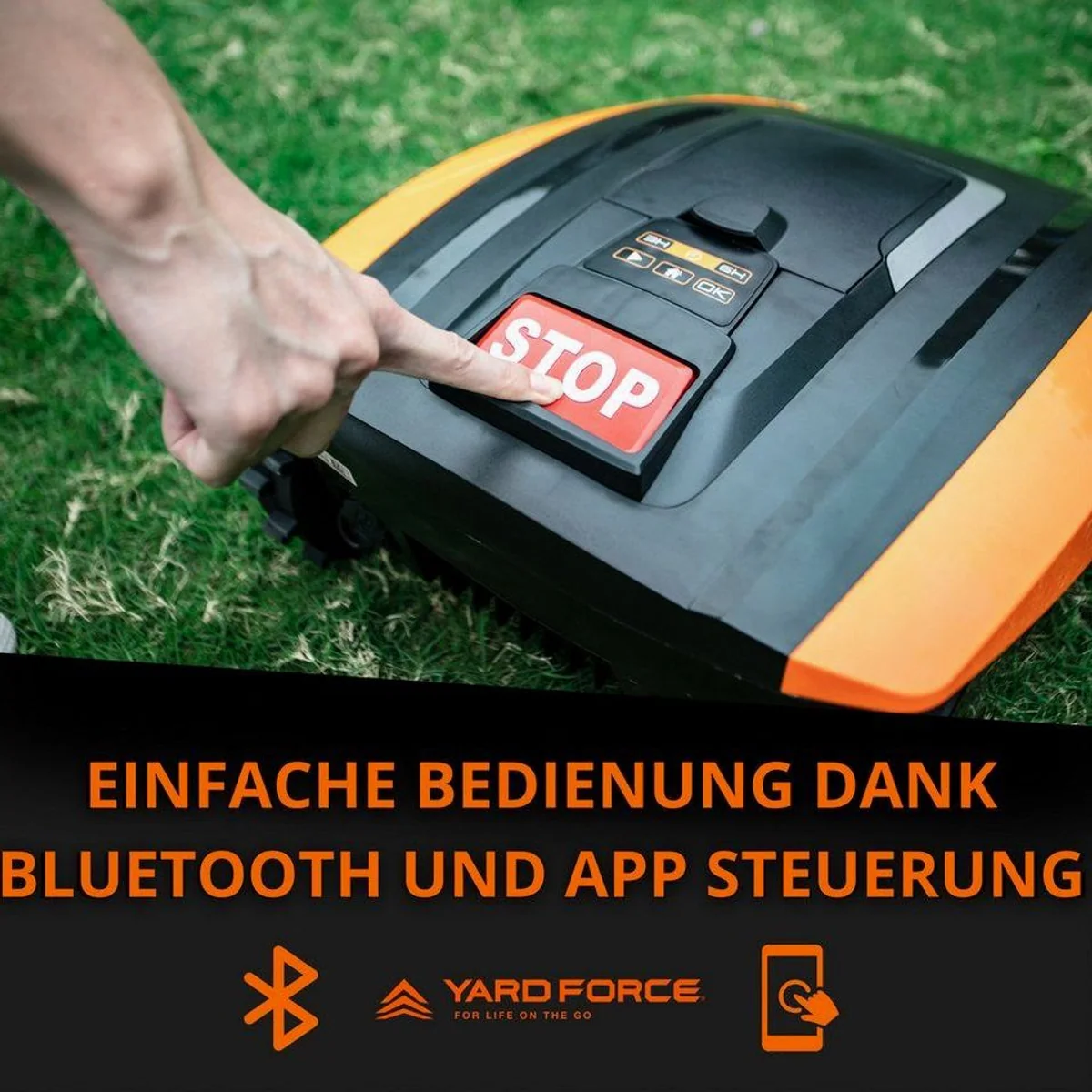 Yardforce EasyMow 260B Rasenmähroboter, 260 m² Flächenleistung, präzise Navigation, kraftvoller Akku 5