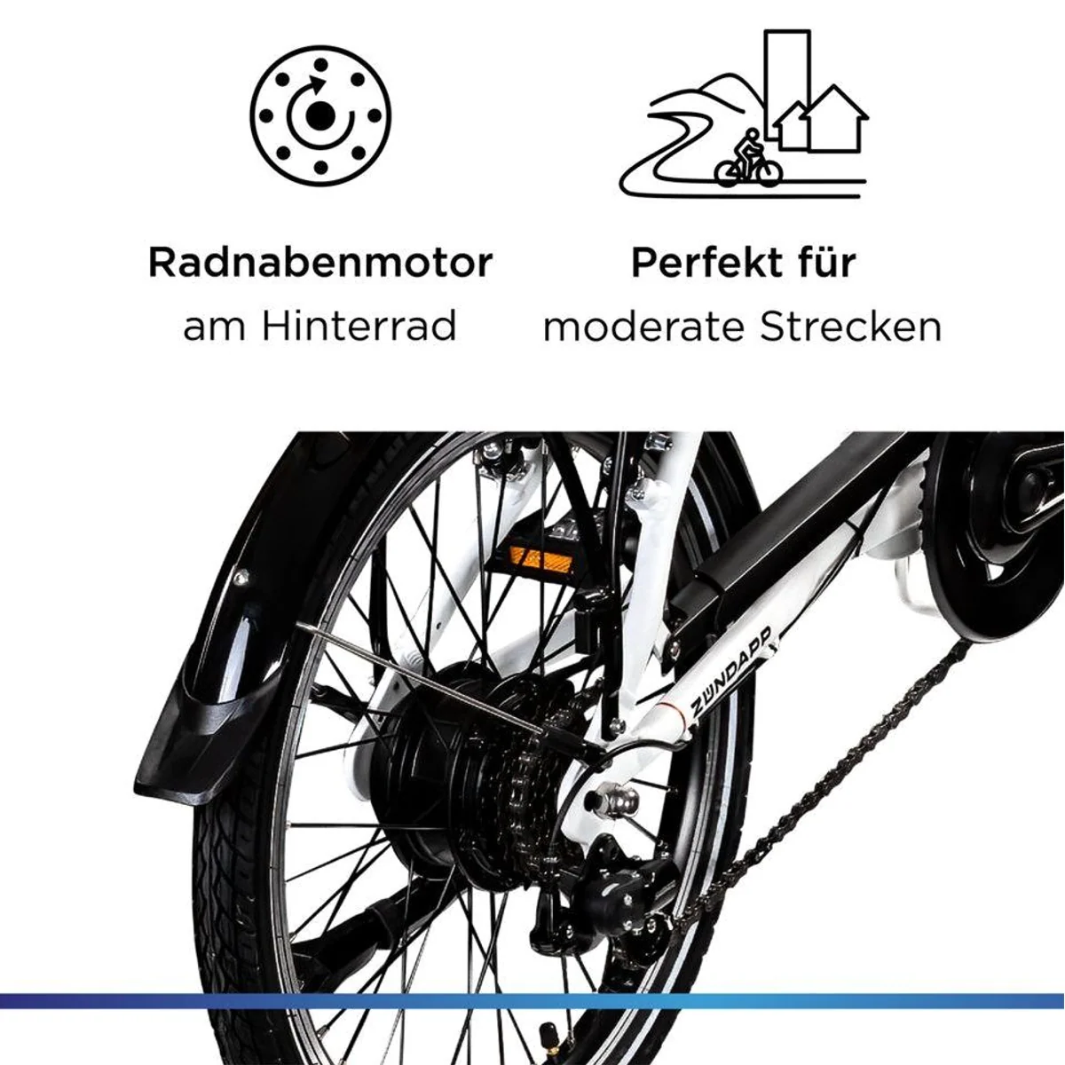 Zündapp Z101 E-Bike Klapprad, kompakt, kraftvoll, vielseitig 4