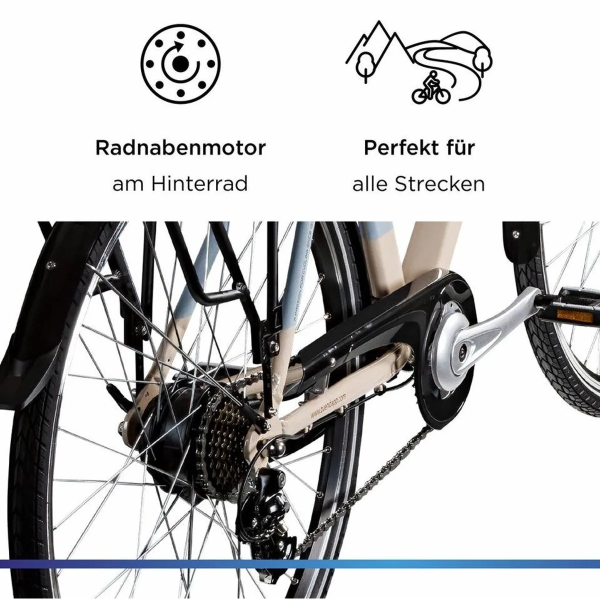 Zündapp Z807 E-Bike Trekkingrad, 7 Gang Shimano, 468 Wh Akku, Komfortabel und vielseitig 5