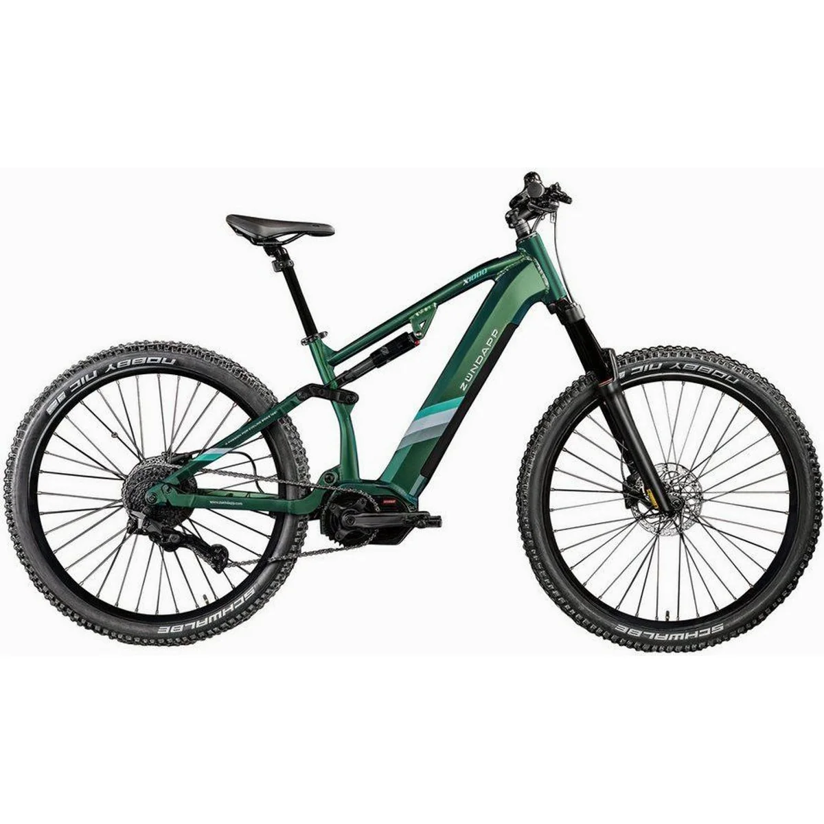 Zündapp E-Bike Mountainbike X1000, kraftvoller Mittelmotor, 733 Wh Akku, 10-Gang Shimano Schaltung