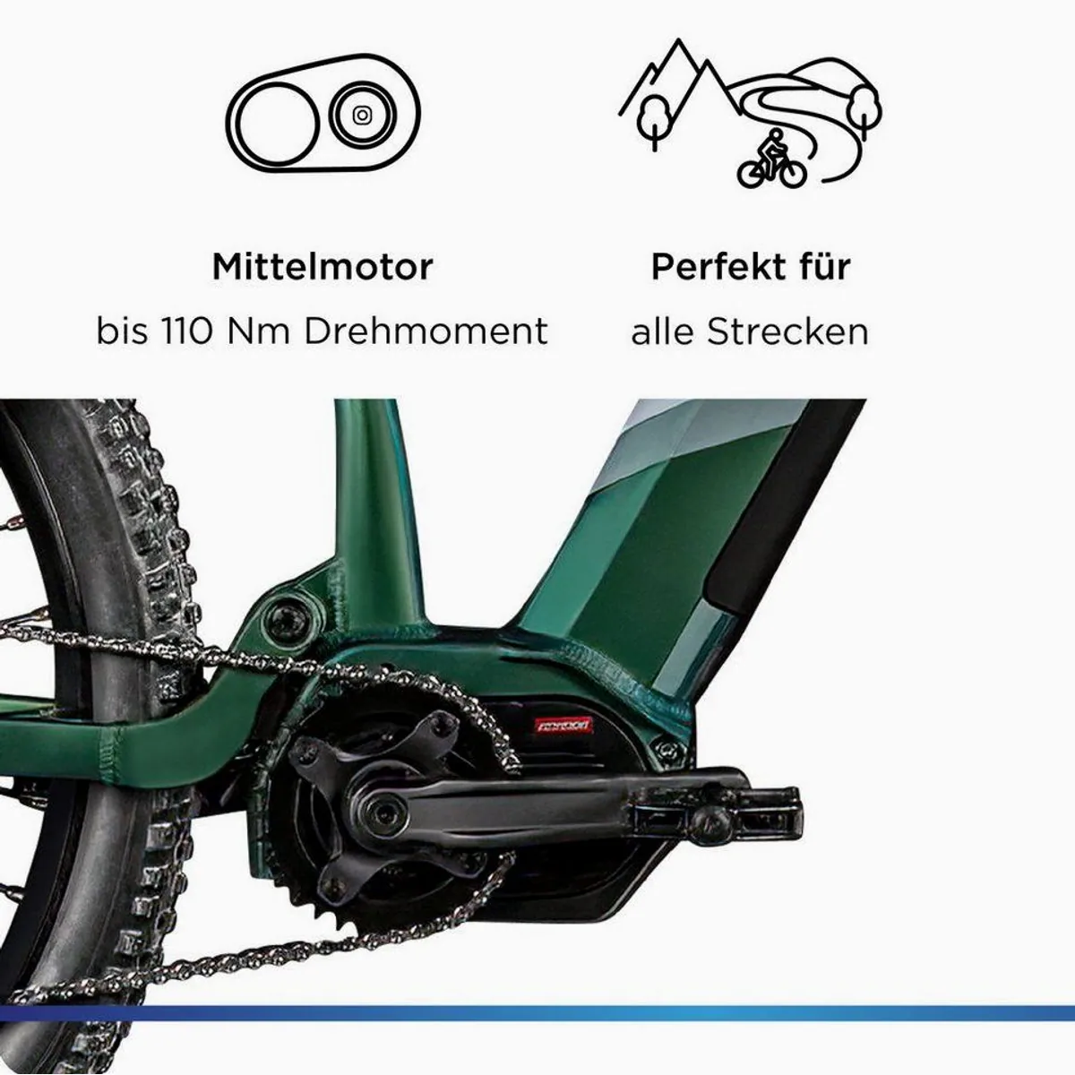 Zündapp E-Bike Mountainbike X1000, kraftvoller Mittelmotor, 733 Wh Akku, 10-Gang Shimano Schaltung 5