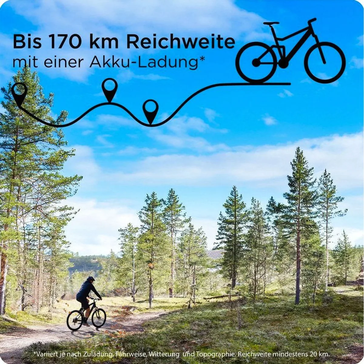 Zündapp E-Bike Mountainbike X1000, kraftvoller Mittelmotor, 733 Wh Akku, 10-Gang Shimano Schaltung 2