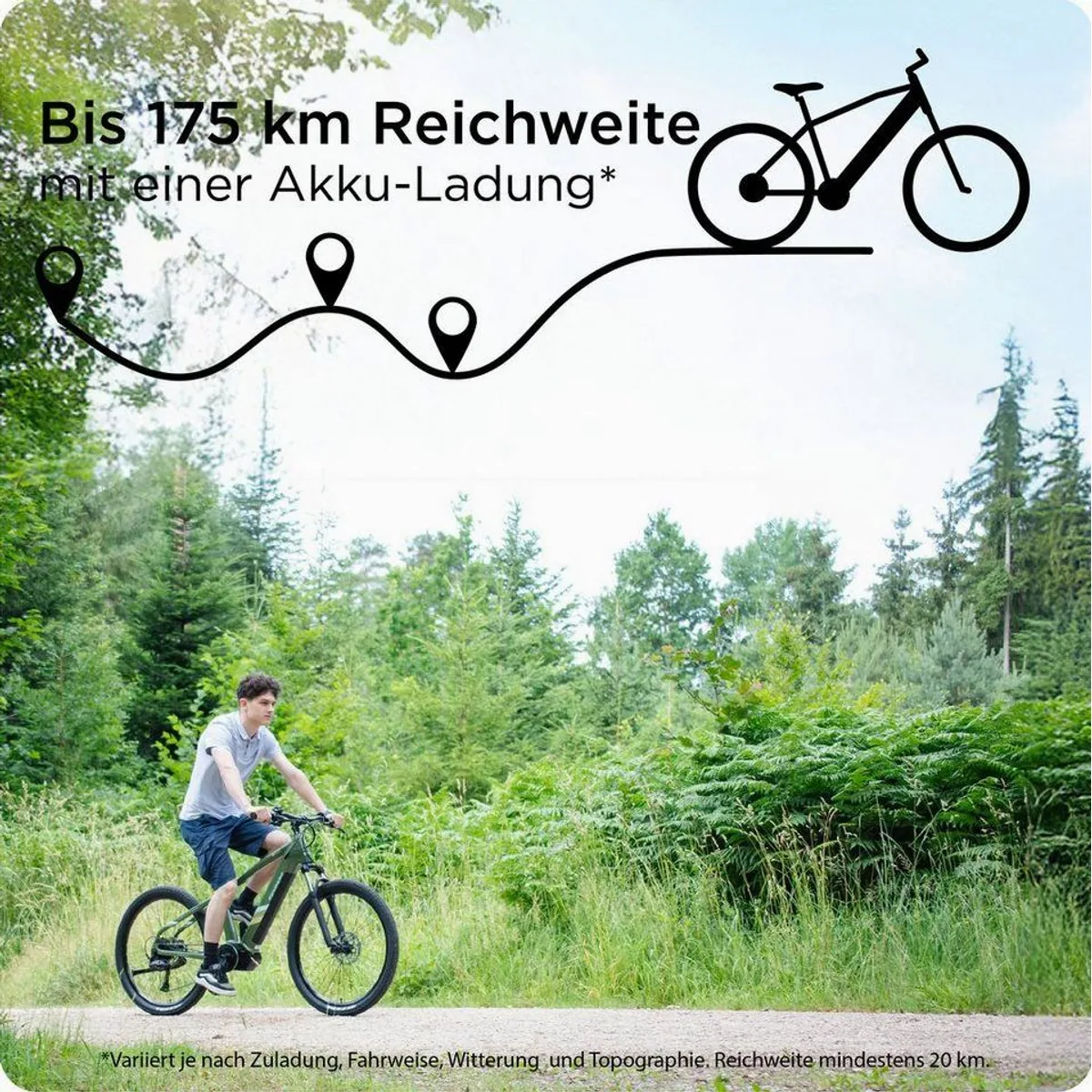 Zündapp X900 E-Bike Mountainbike, 733 Wh Akku, 10 Gang Shimano Cues, Mittelmotor 2