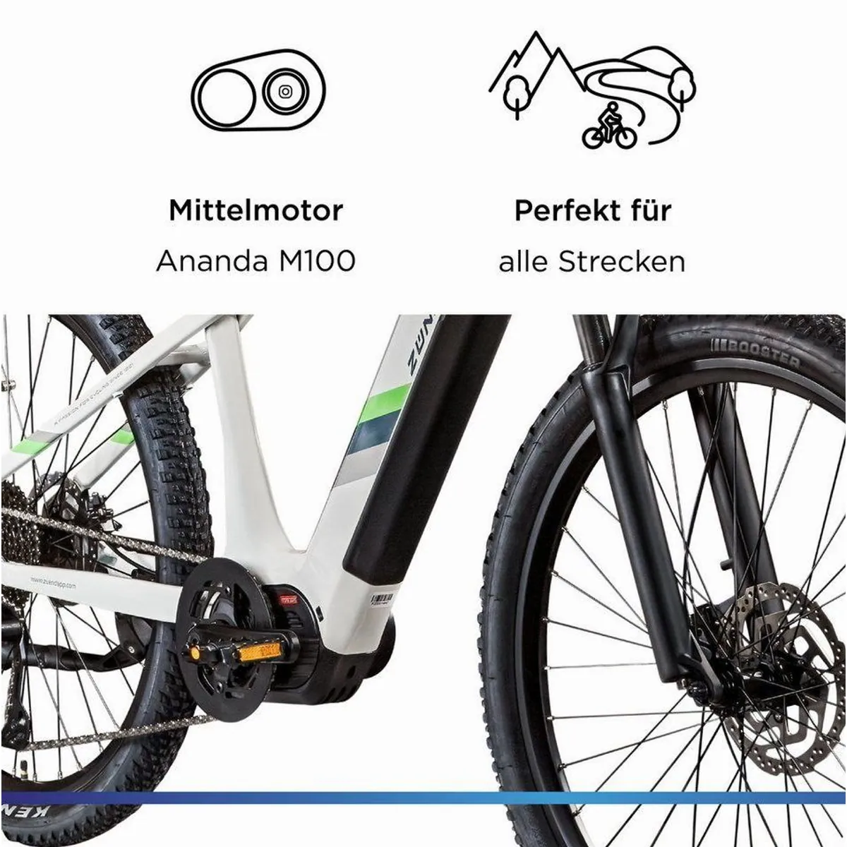 Zündapp E-Bike Mountainbike X900, leistungsstarker Mittelmotor, 733 Wh Akku, 10 Gang Shimano Schaltung 5