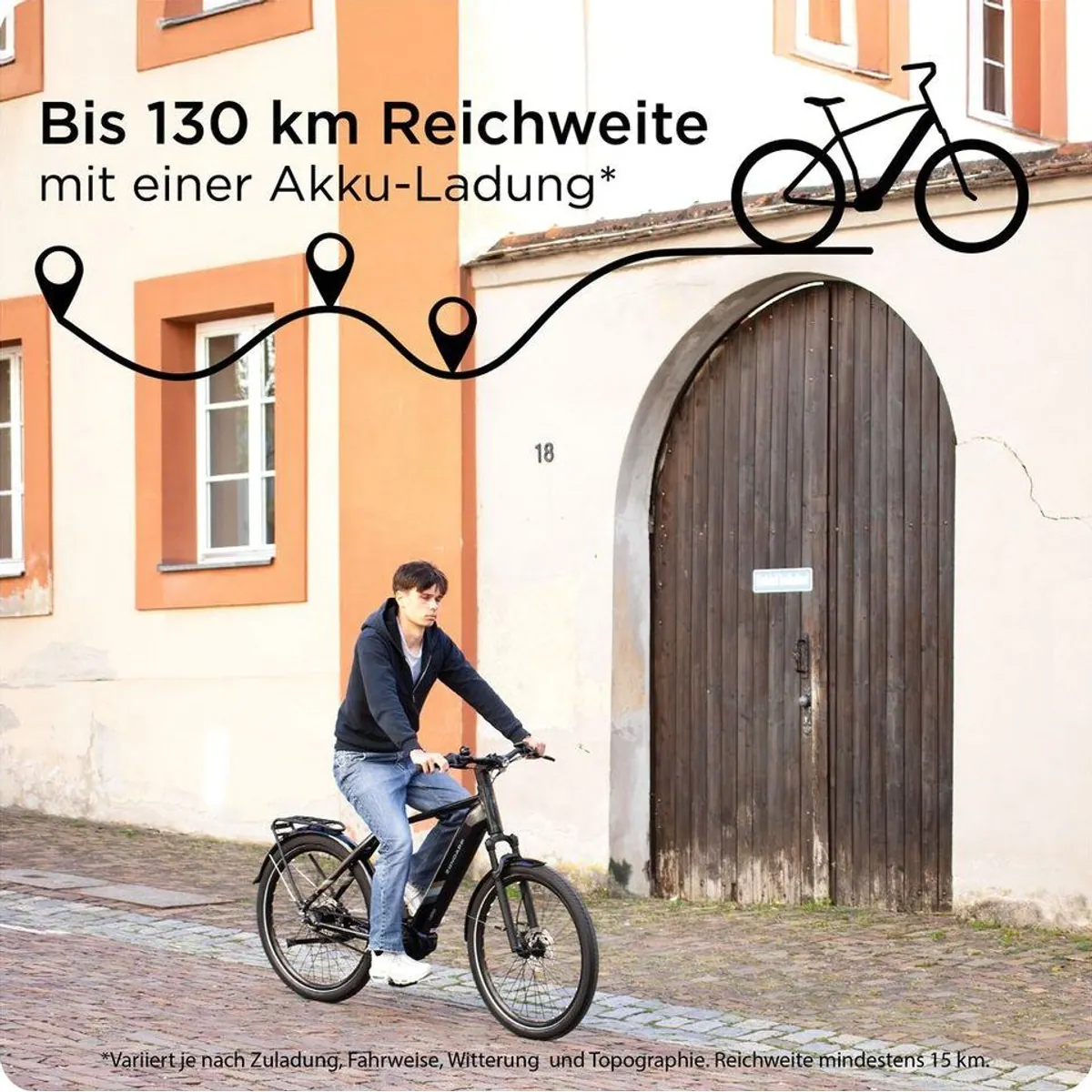 Zündapp X850 E-Bike Trekkingrad, 7 Gang, Mittelmotor, 550 Wh — hoher Fahrkomfort, wartungsarm, vielseitig einsetzbar 2